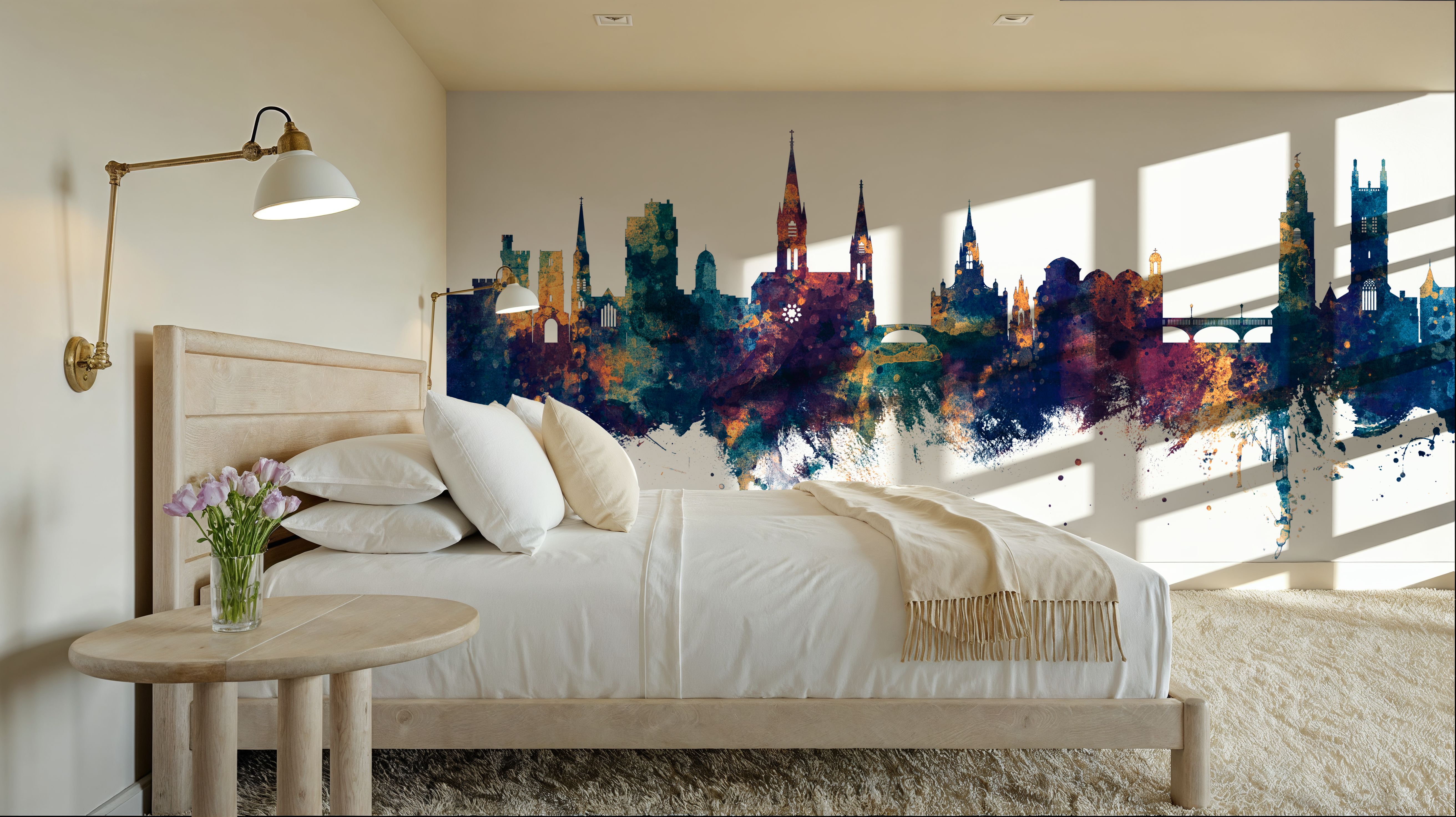 Cork Ireland Skyline Blue & Bronze