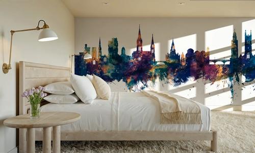 Cork Ireland Skyline Blue & Bronze