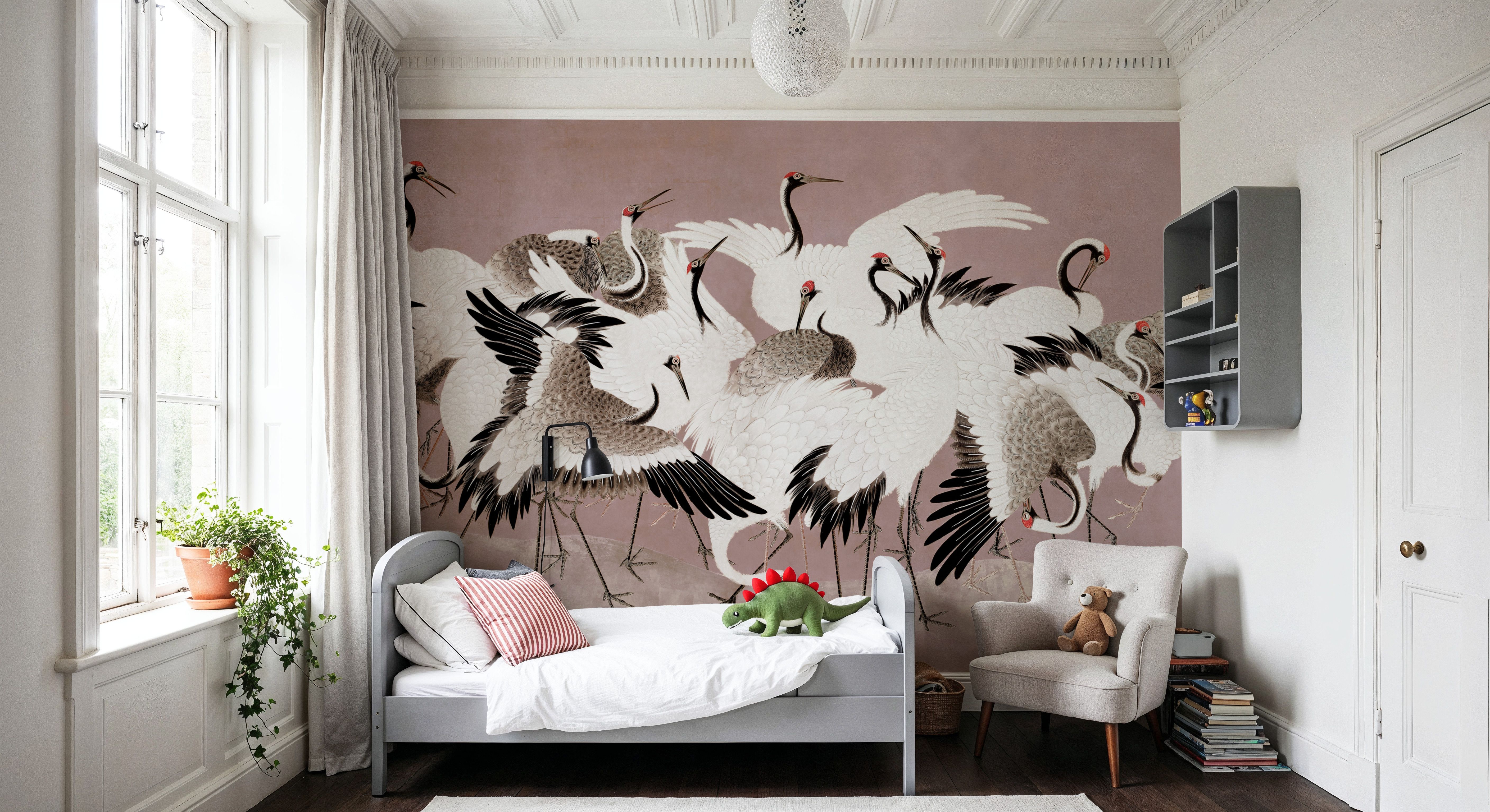 Japanese Flock of Cranes, Rosebud