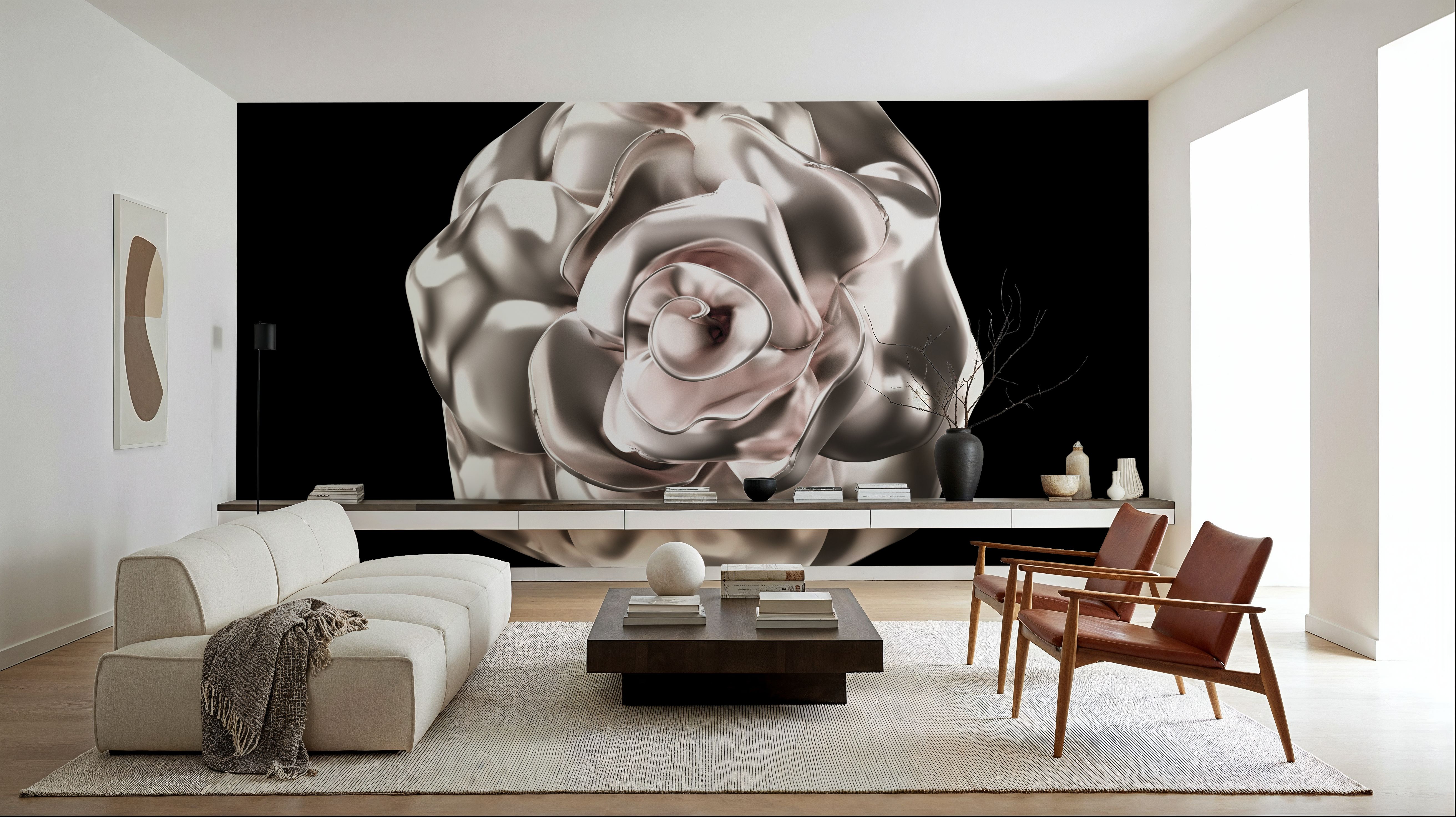 Metallic Rose in 3d Effect