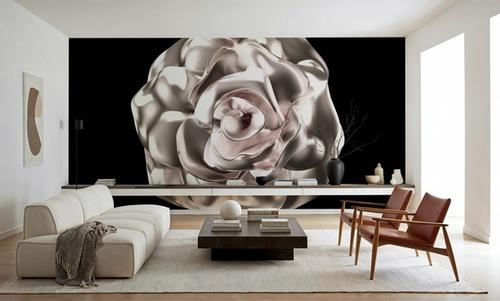 Metallic Rose in 3d Effect