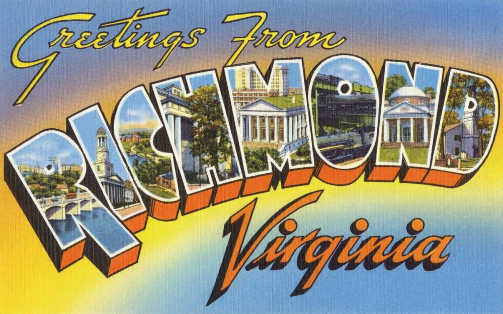 Greetings from Richmond - Screenprint Postcard