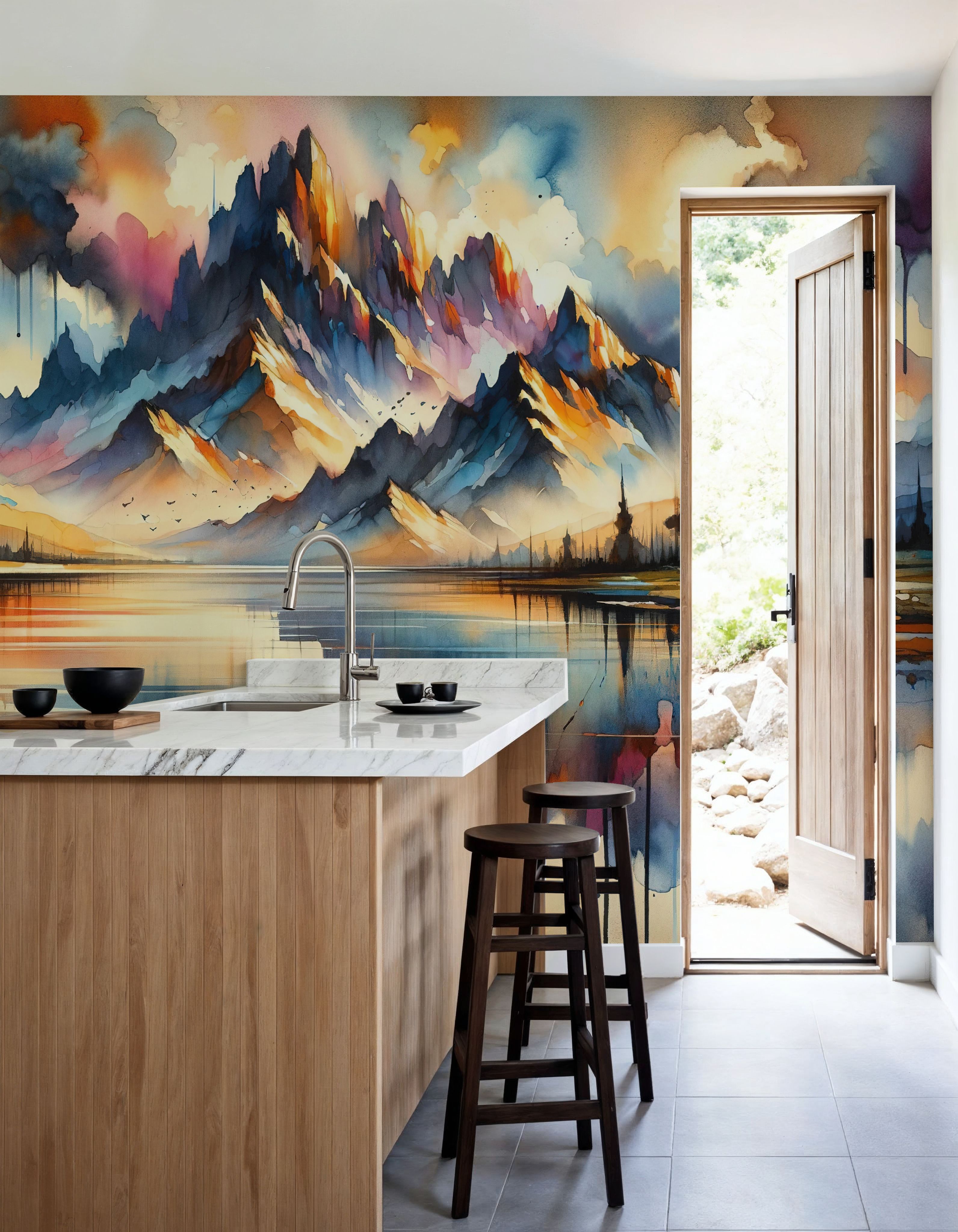 Majestic Mountain Reflected in Lake