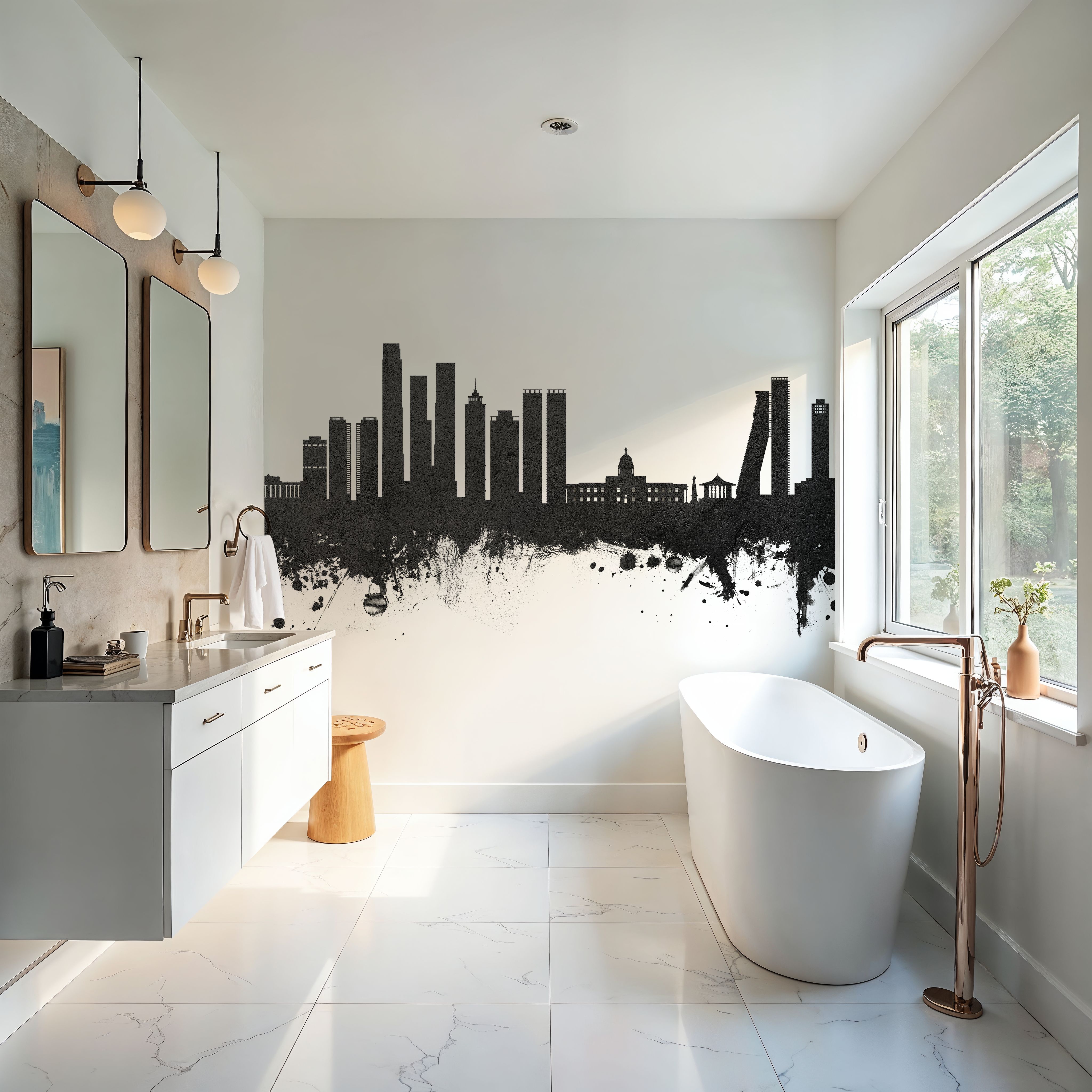 Colombo Sri Lanka Skyline Black & White