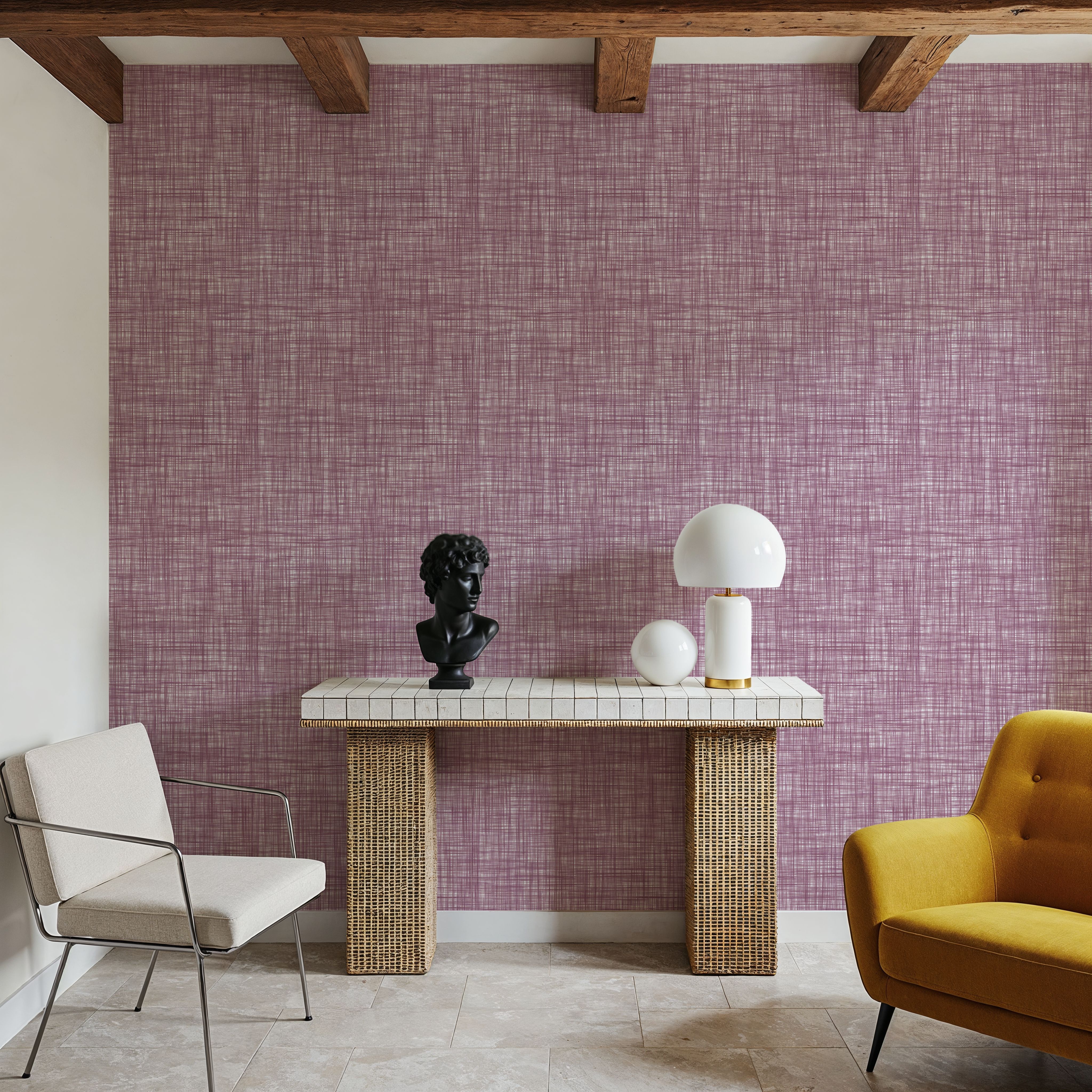 Mottled Linen Effect, Plum