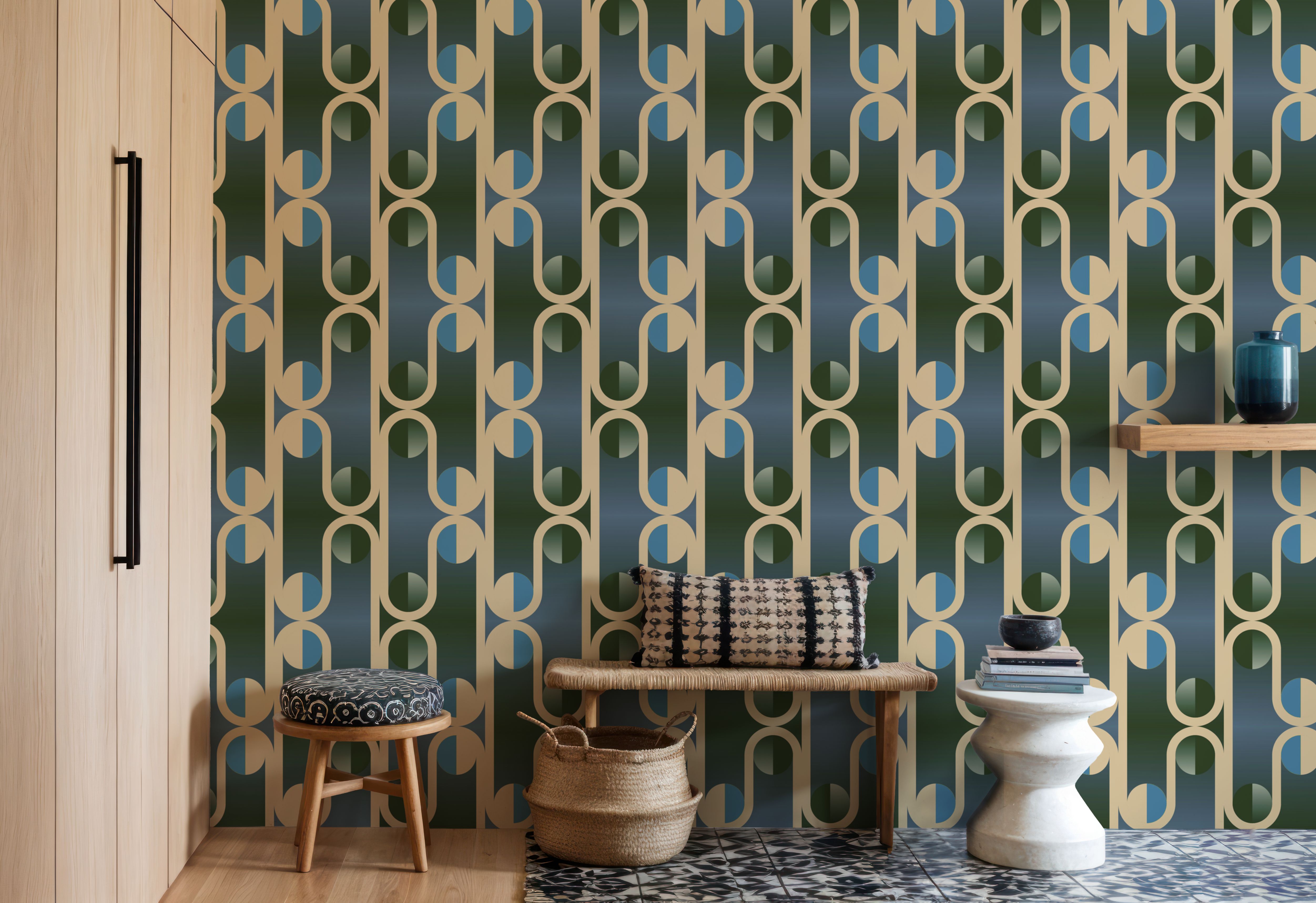 Art Deco Trellis, Green