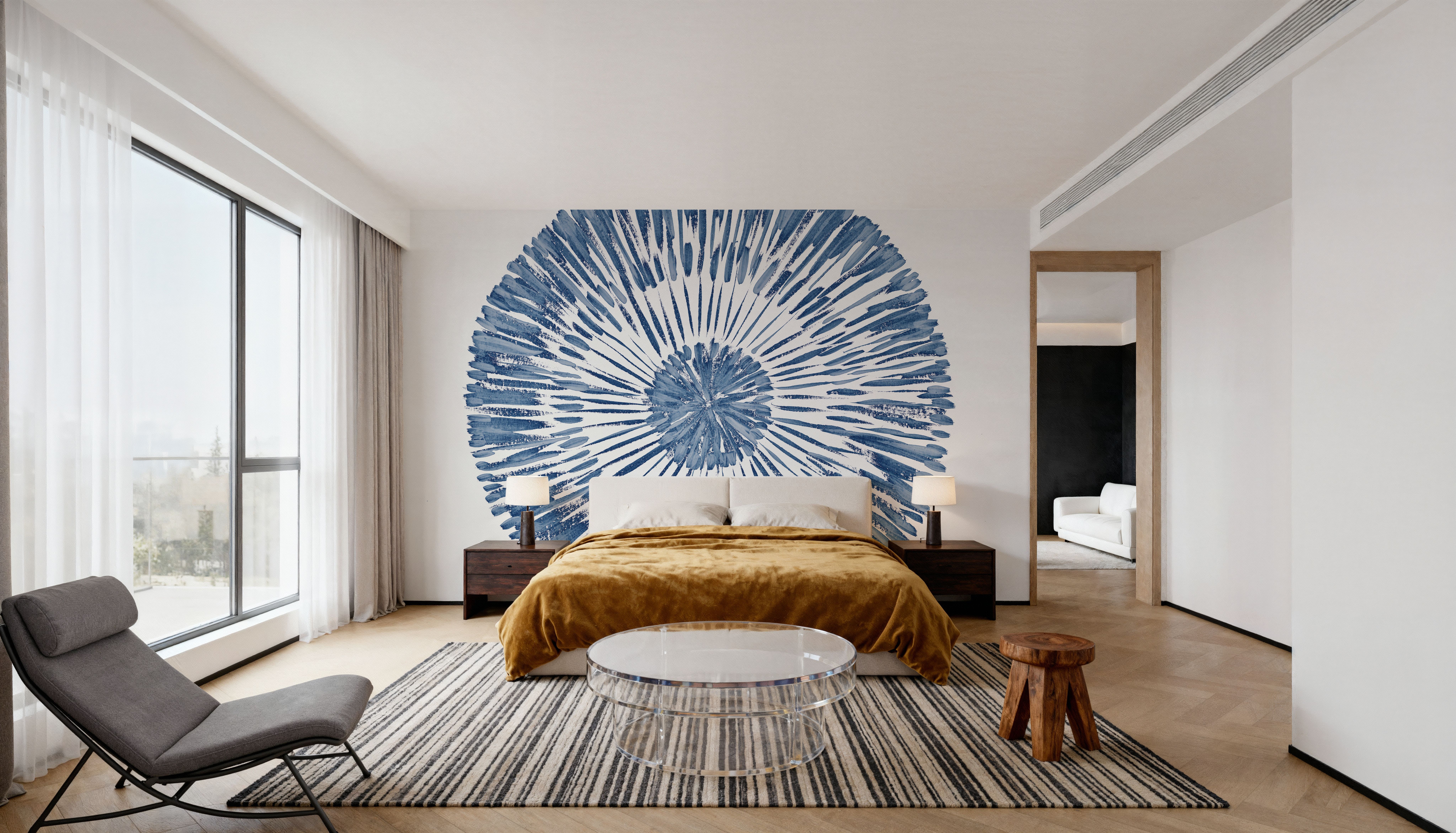 Coastal Block Print II Blue