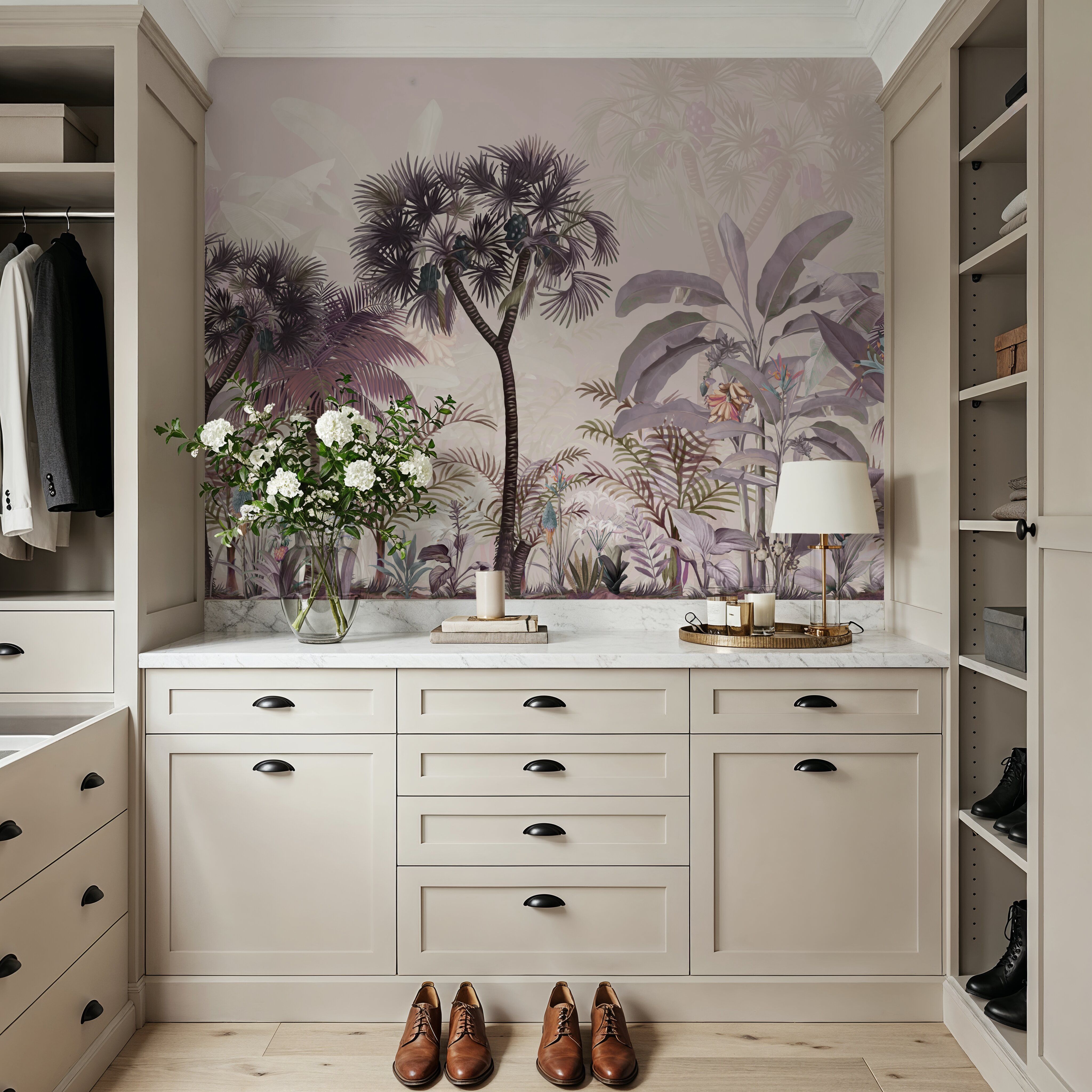 Tropical Forest Strolls Light Purple