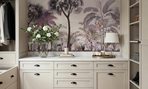 Tropical Forest Strolls Light Purple