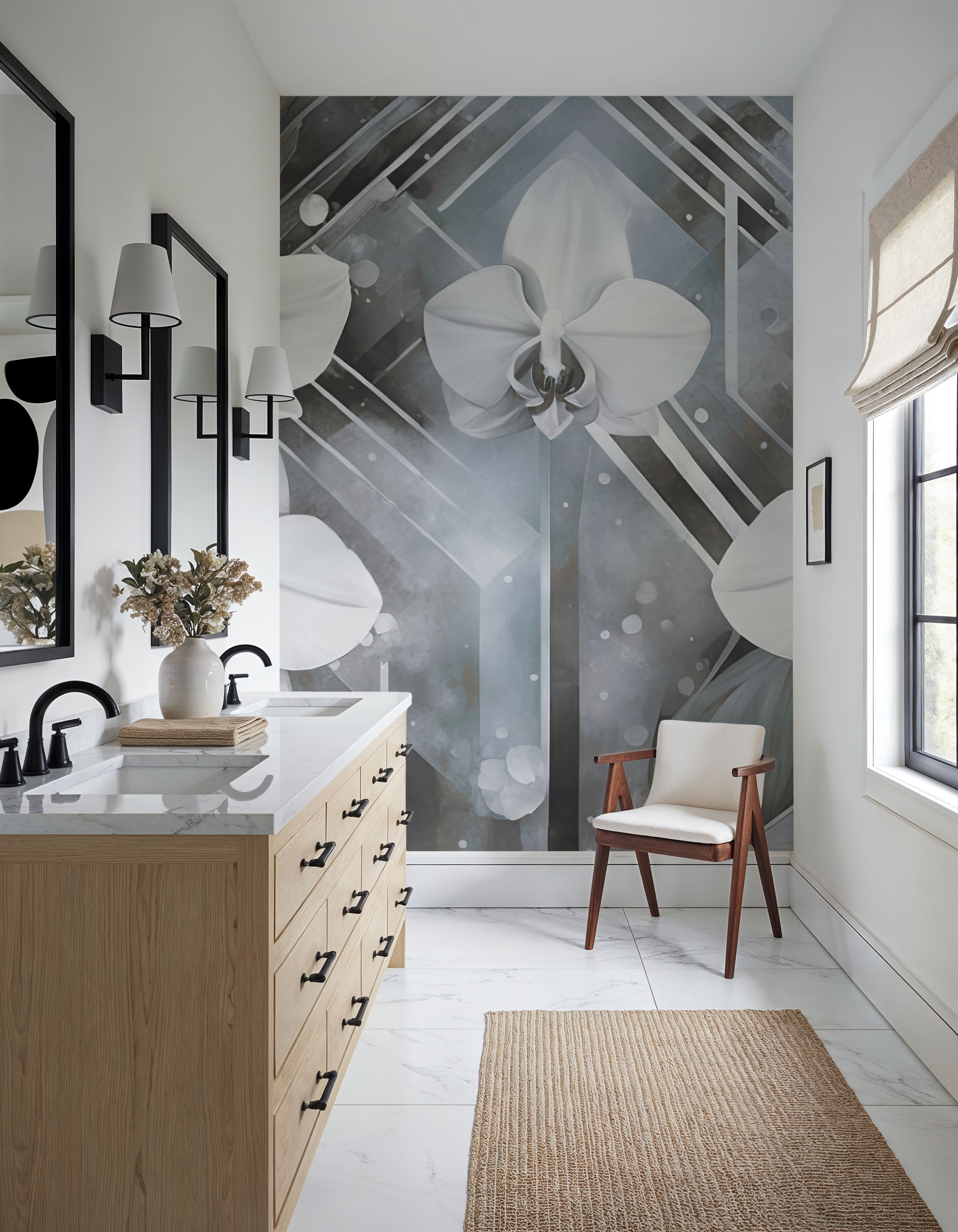 Geometry and Orchids Blue