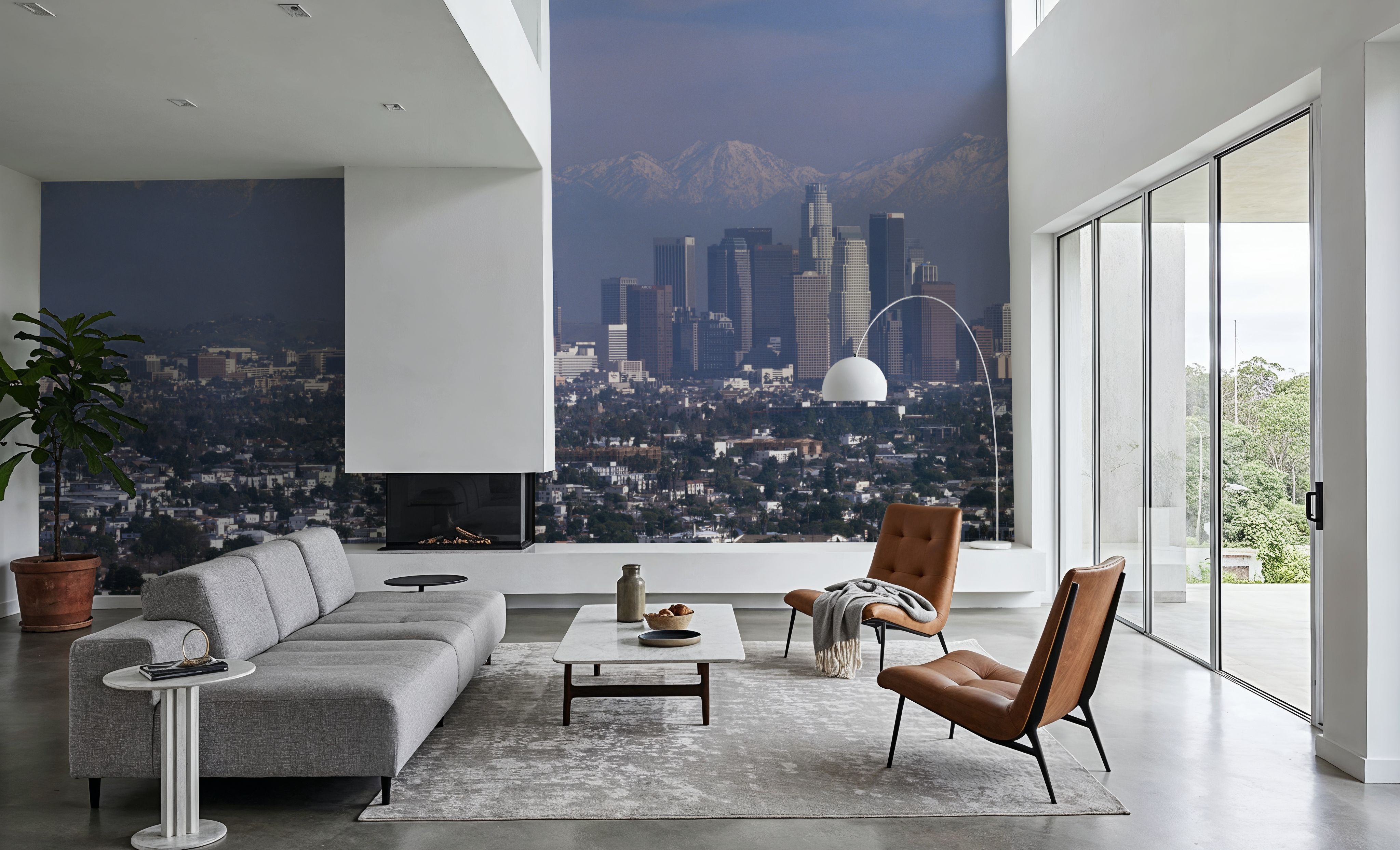 Wall Mural - Mountain Metropolis - Living room - Wallism US - Premium, Textured or Peel & Stick