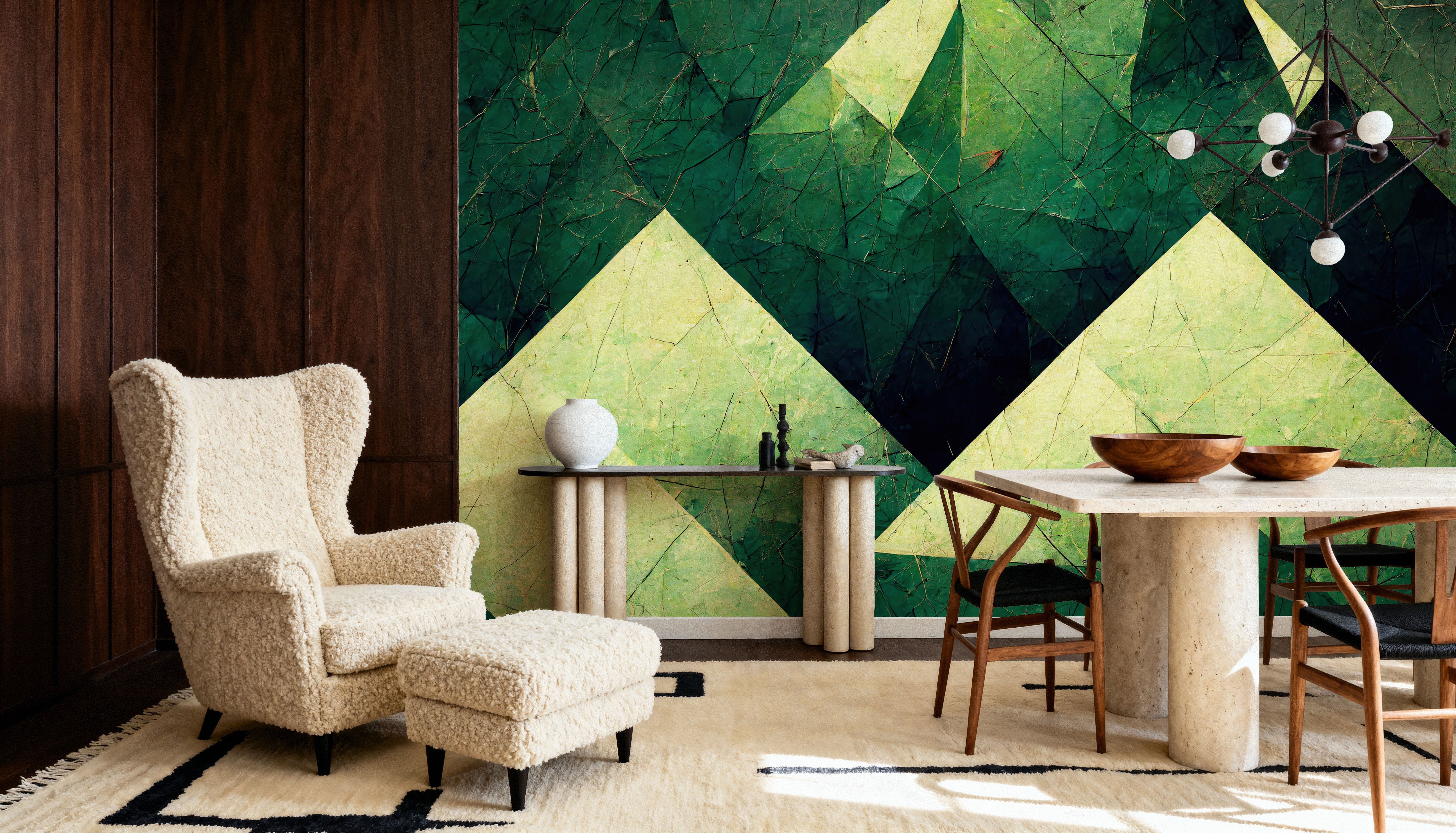 Reduced Mountains Green, Wallpaper