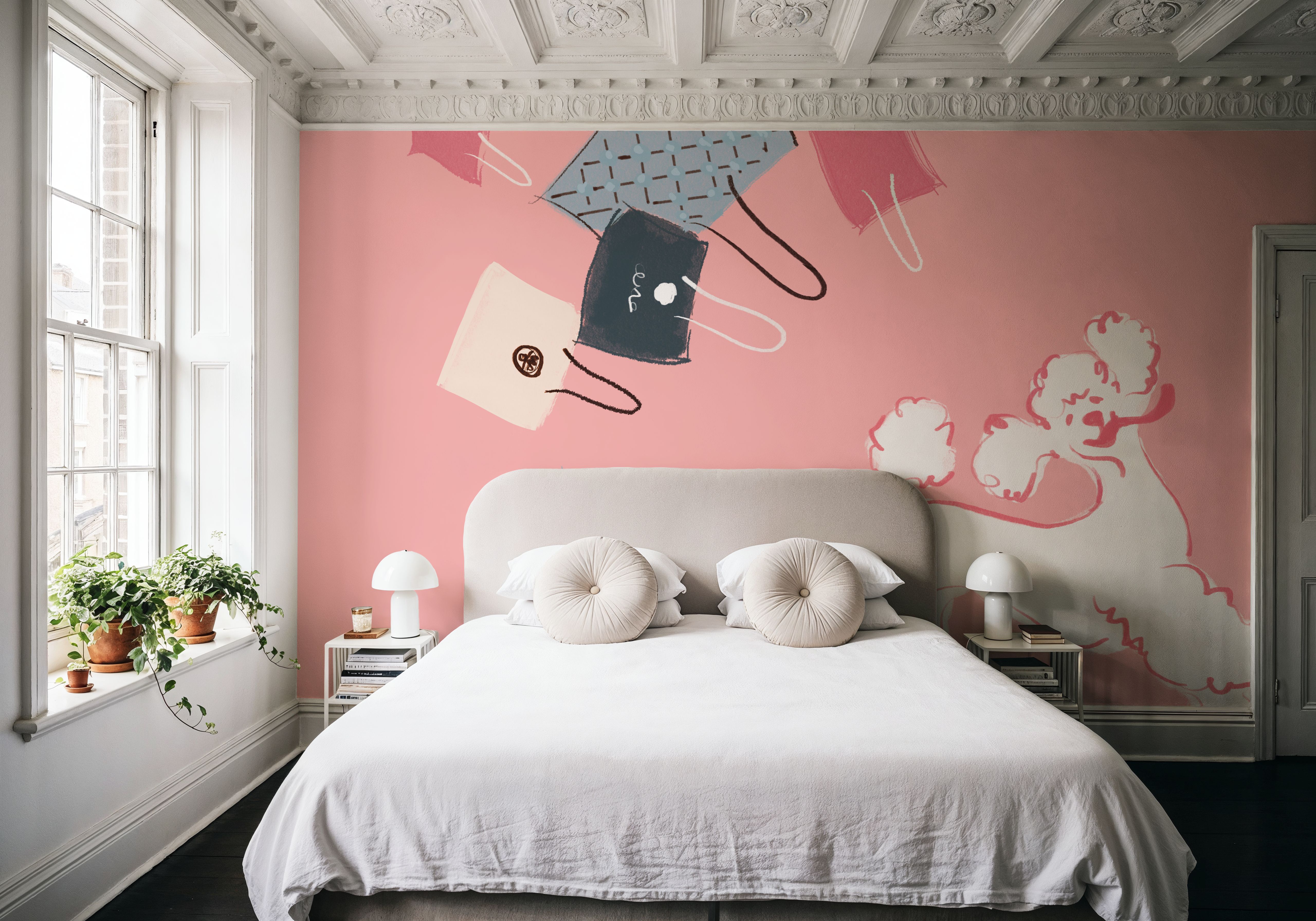 Poodle Shopping Spree, Wallpaper