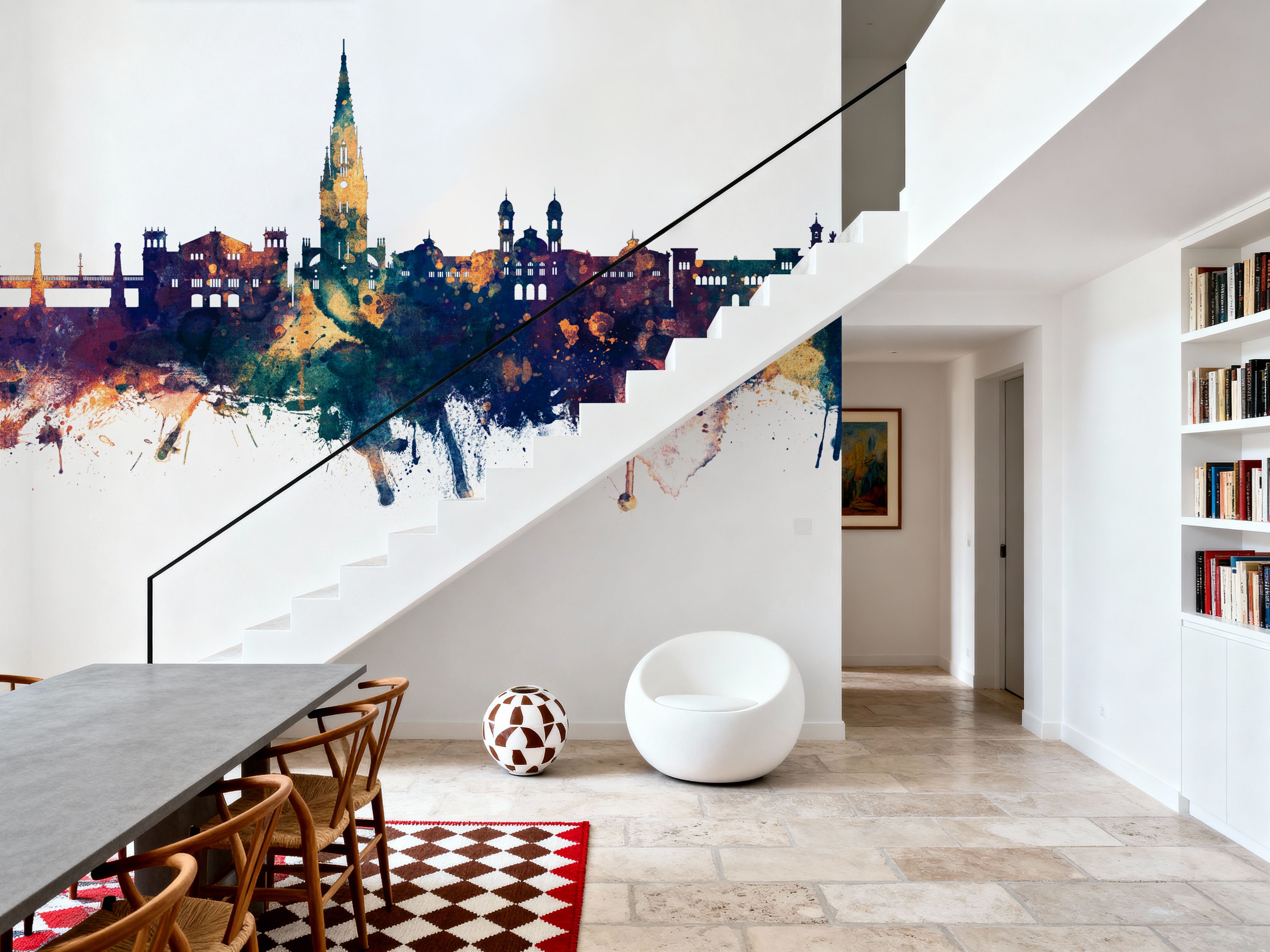 San Sebastian Spain Skyline Blue & Bronze