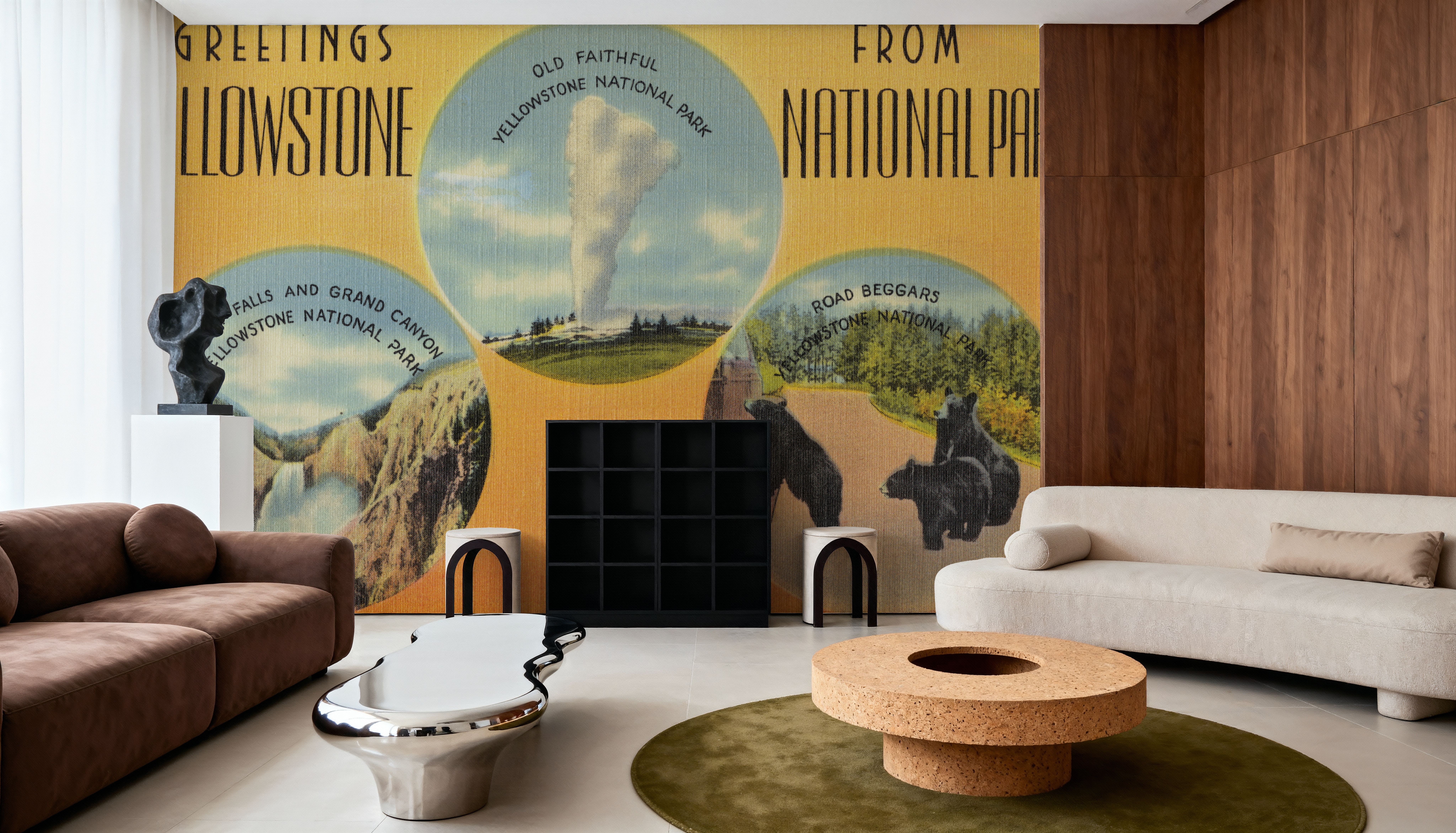 Greetings from Yellowstone - Screenprint Postcard