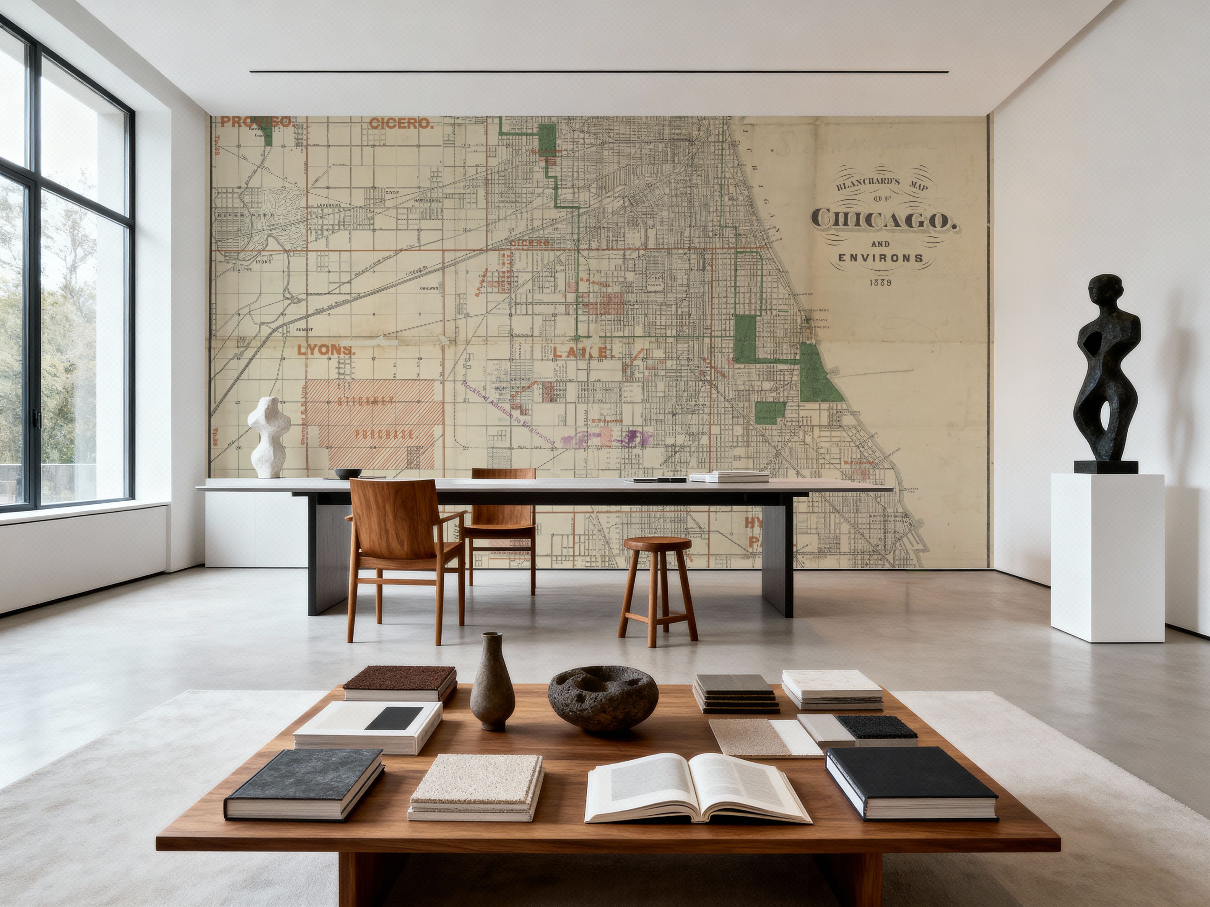 Chicago 1889 Map