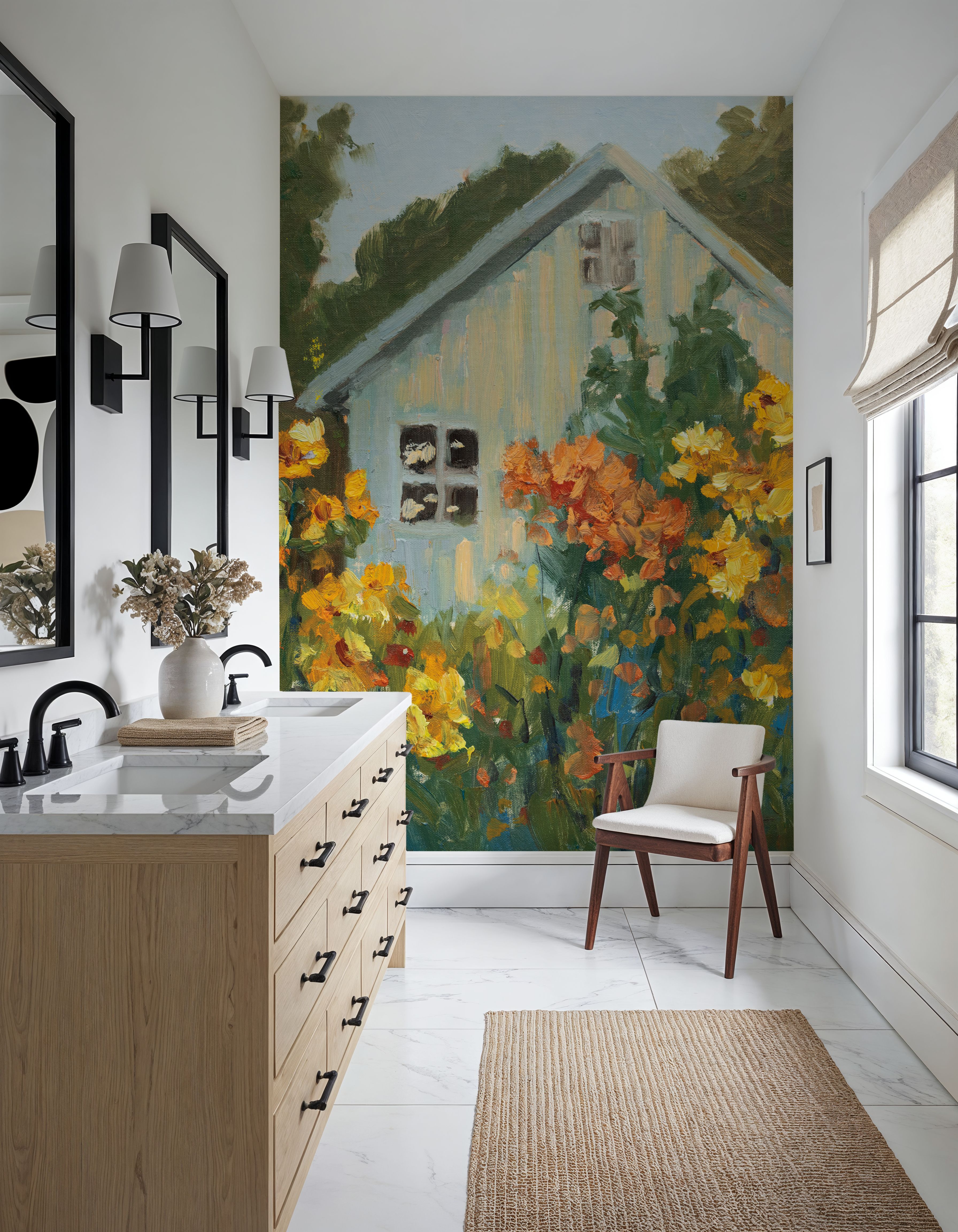 Painterly Garden View