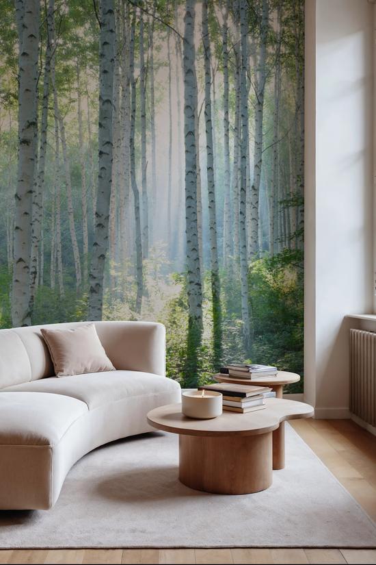 Peaceful Birch Woods