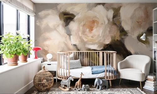 Painterly White Roses