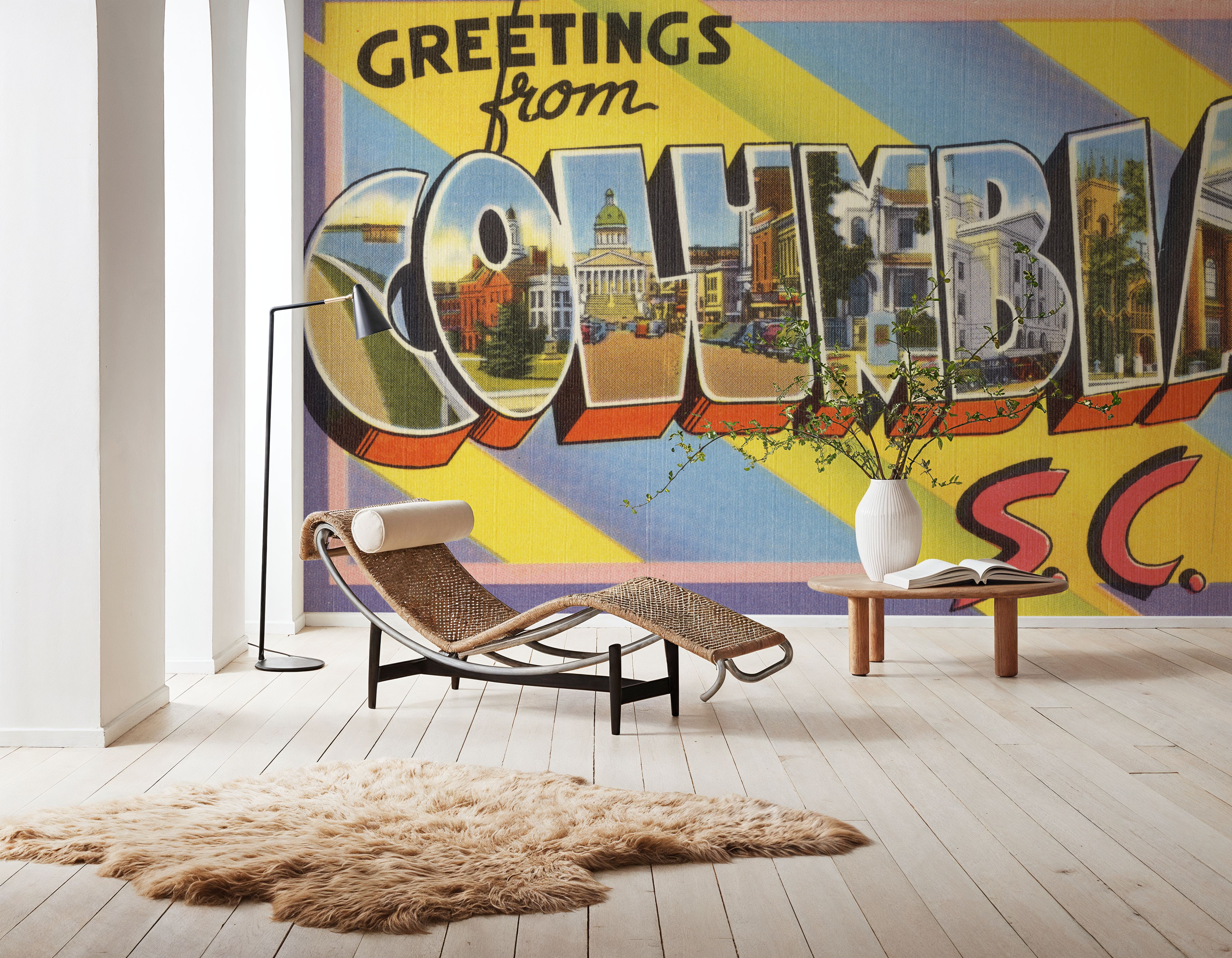 Greetings from Columbia S.C. - Screenprint Postcard