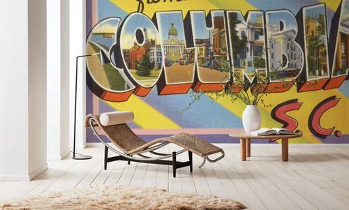 Greetings from Columbia S.C. - Screenprint Postcard