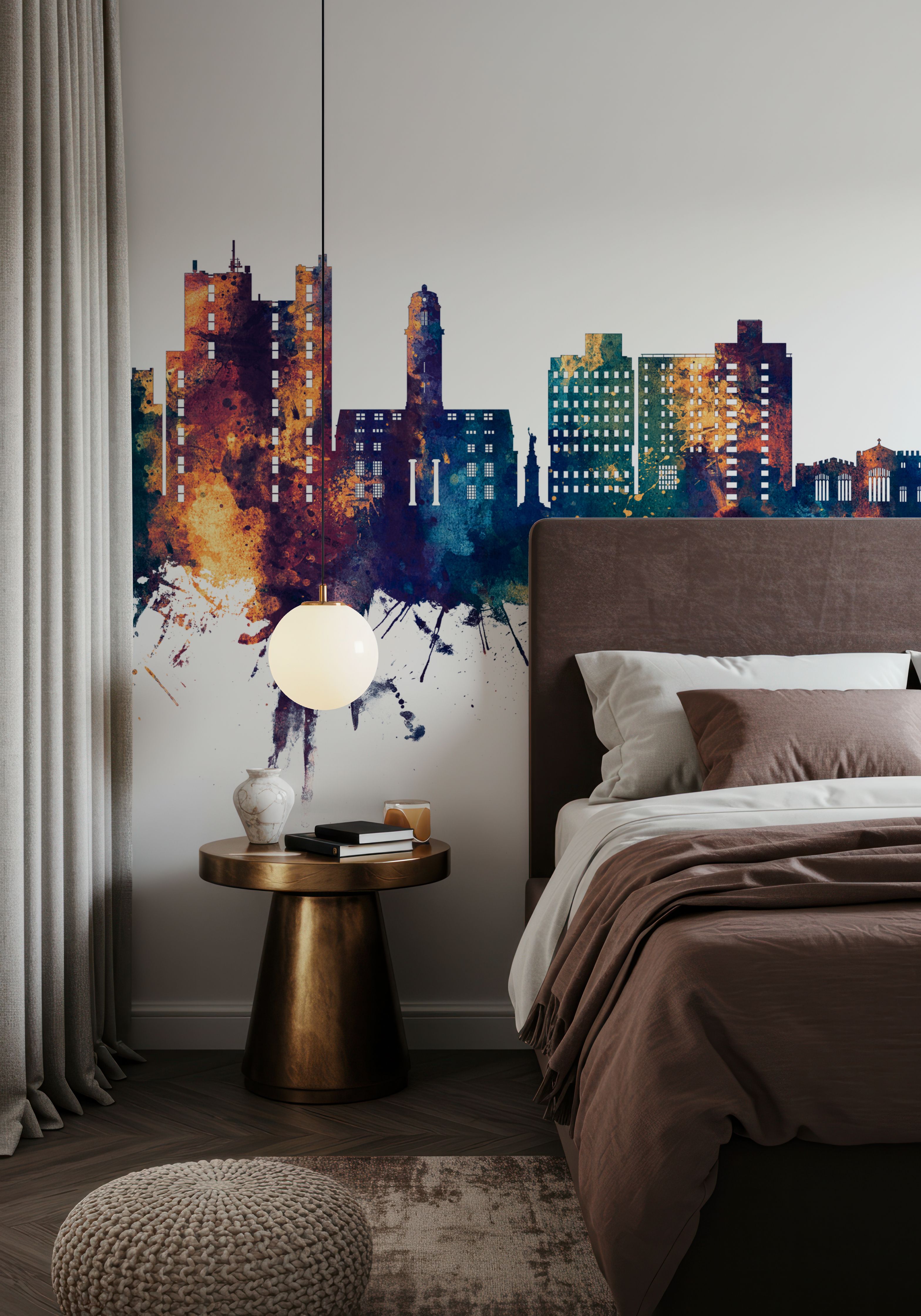 Luton England Skyline Blue & Bronze