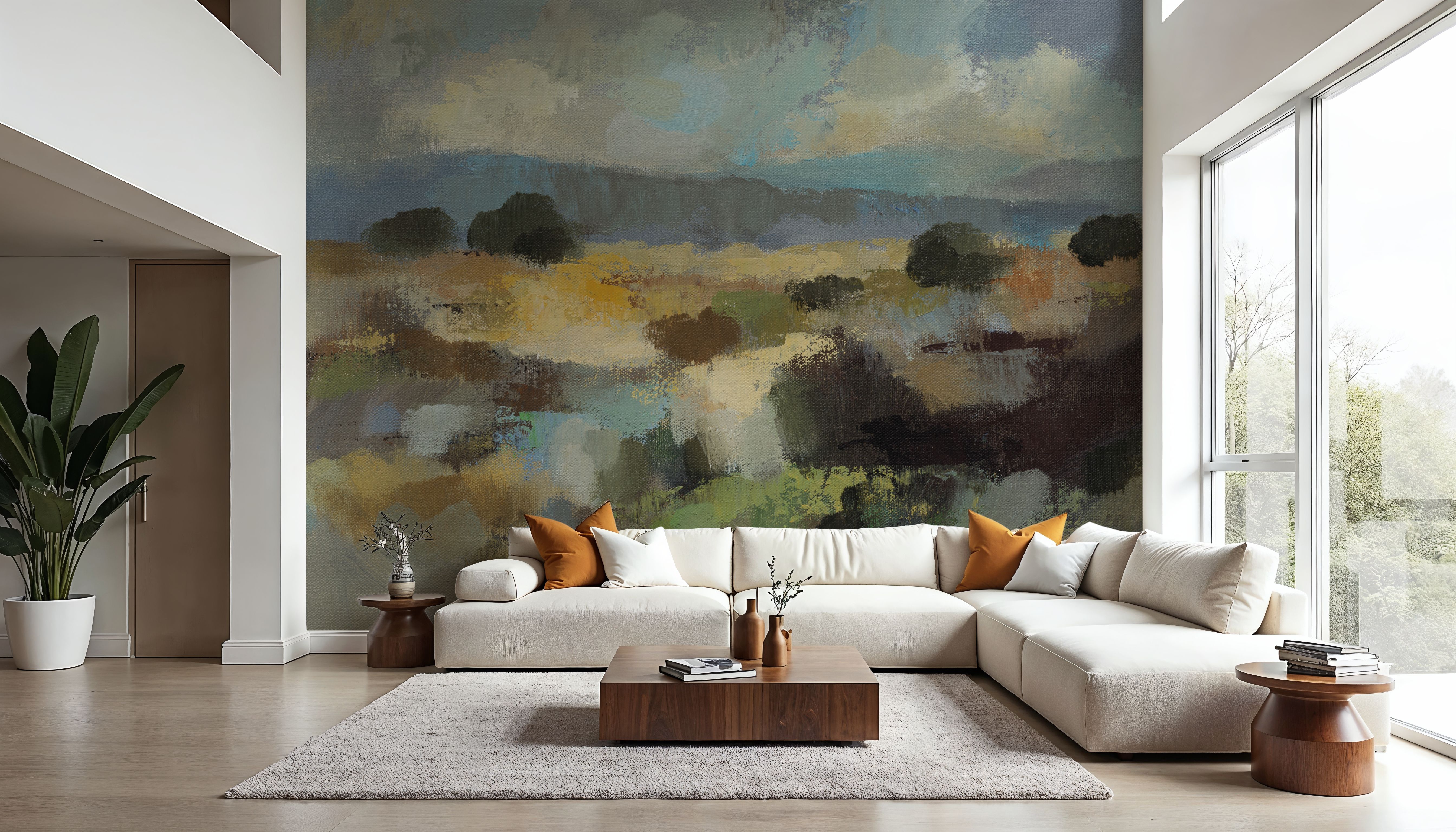 Muted Blue Landscape