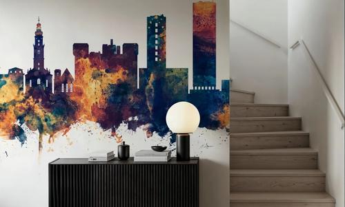 Erlangen Germany Skyline Blue & Bronze