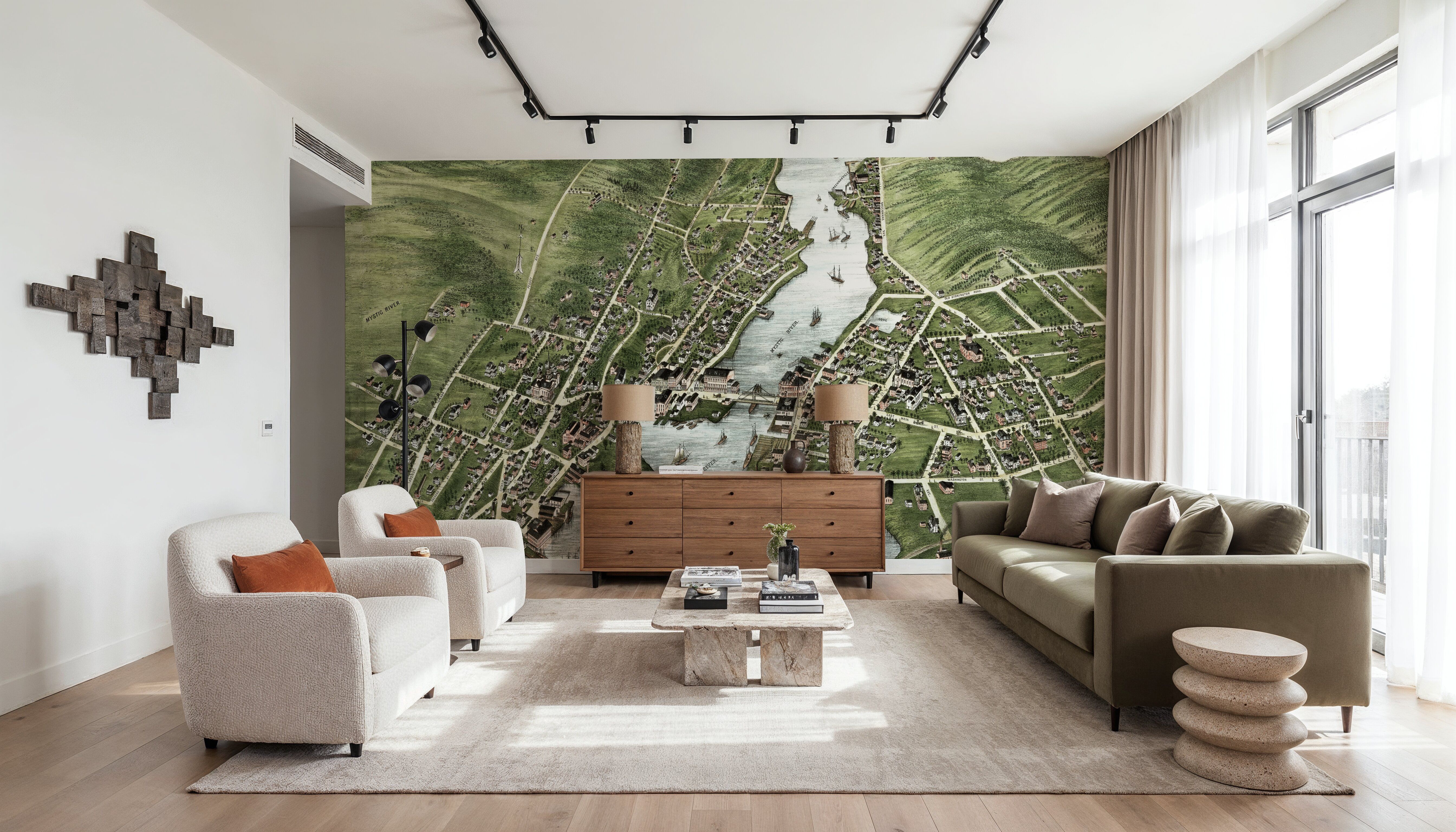 Old view of Mystic River, Connecticut, 1879