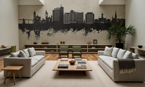 Portland Maine Skyline Concrete