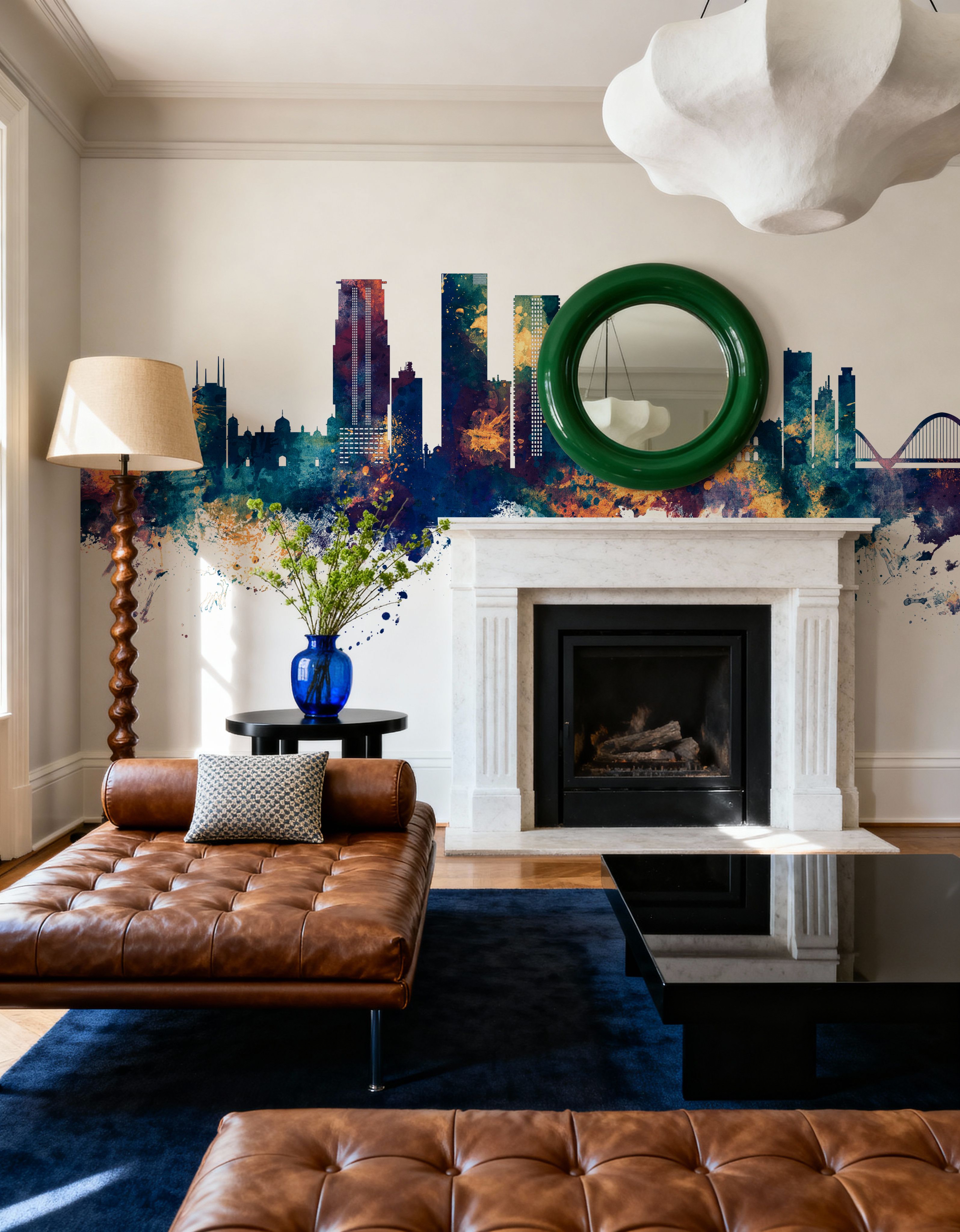 Dhaka Bangladesh Skyline Blue & Bronze