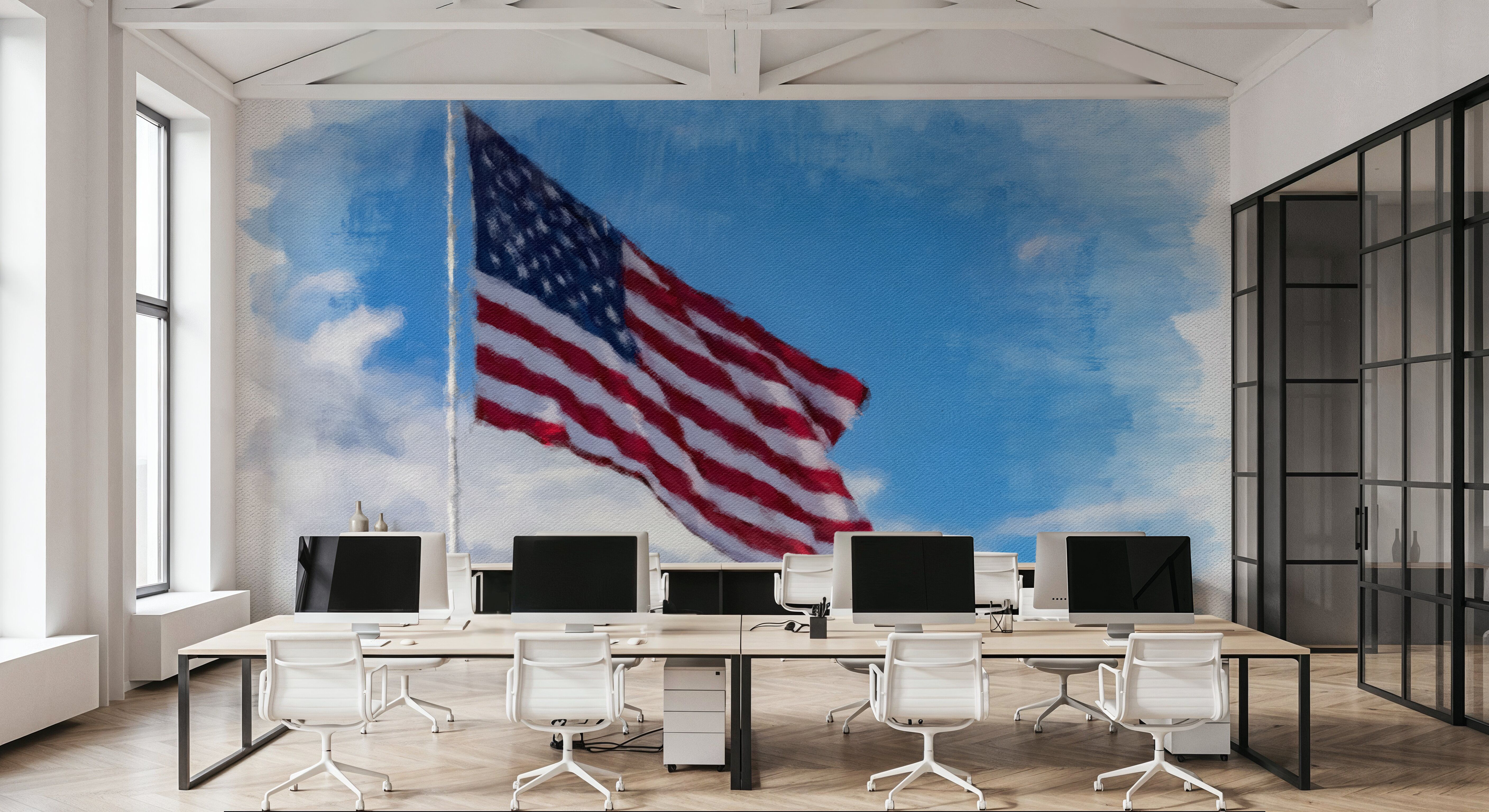 Stars and Stripes on Canvas, Papier peint