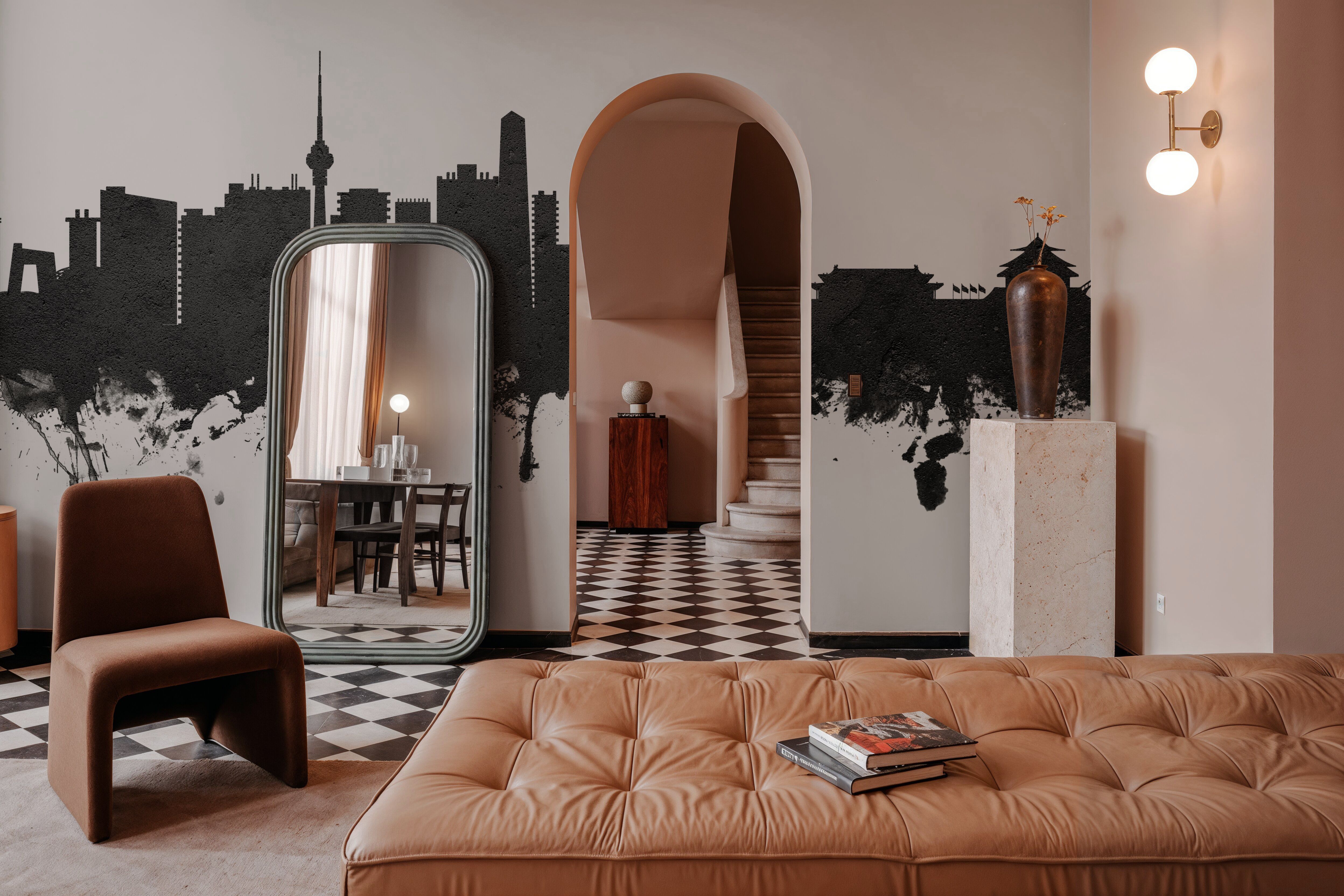 Beijing Skyline Black & White