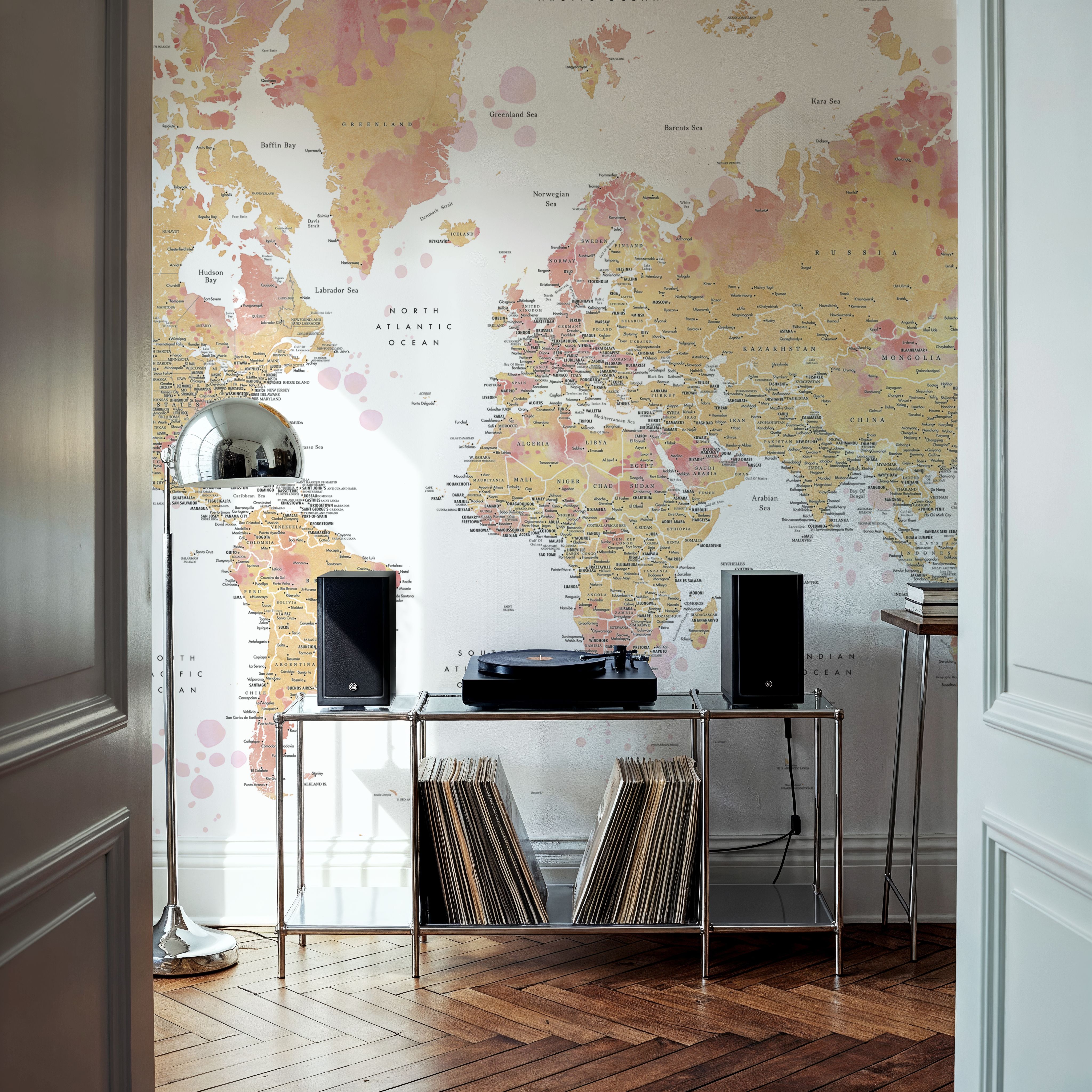 World Map Cities - Amanda