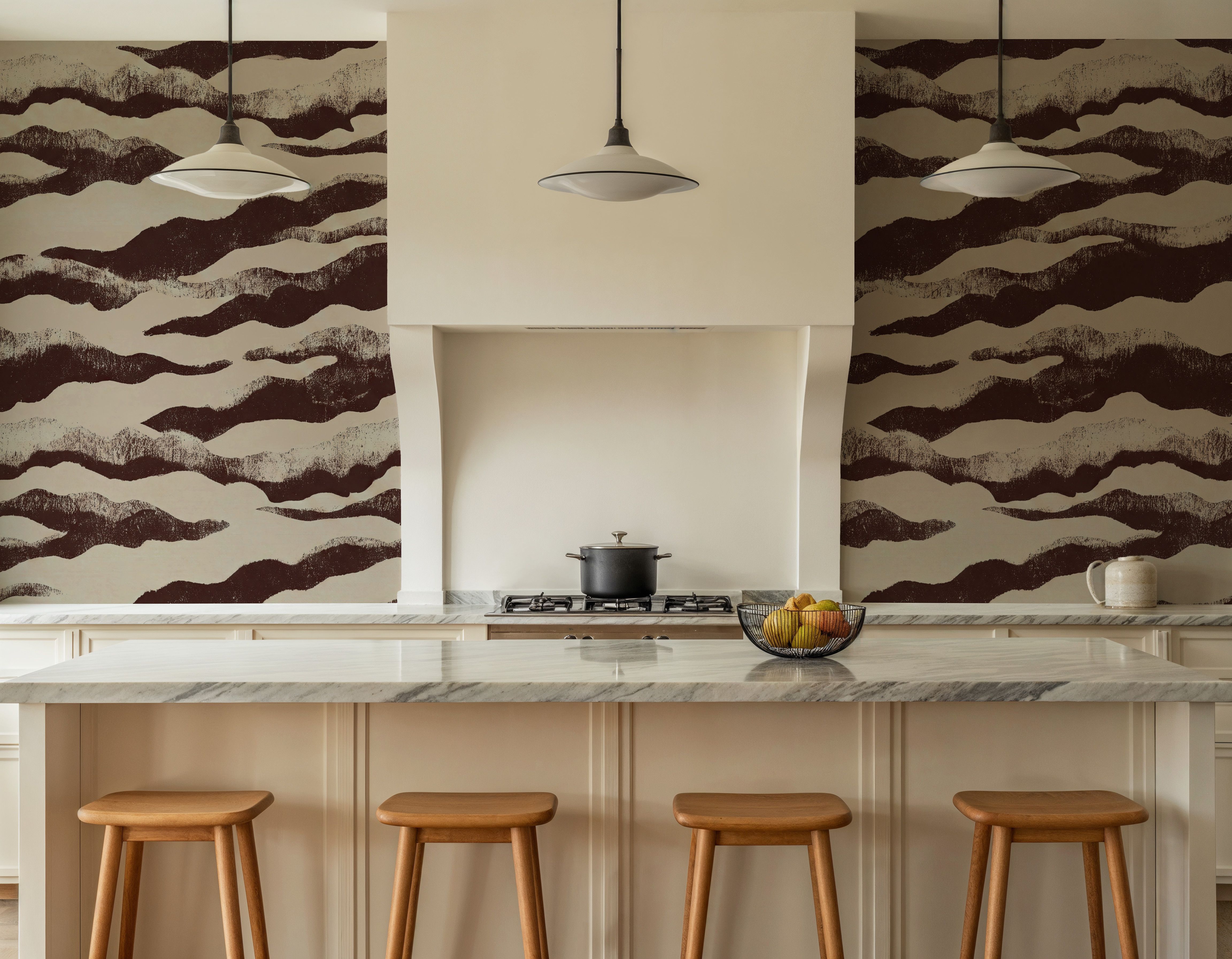 Grand Terra Sauvage, Oxblood, Papier peint