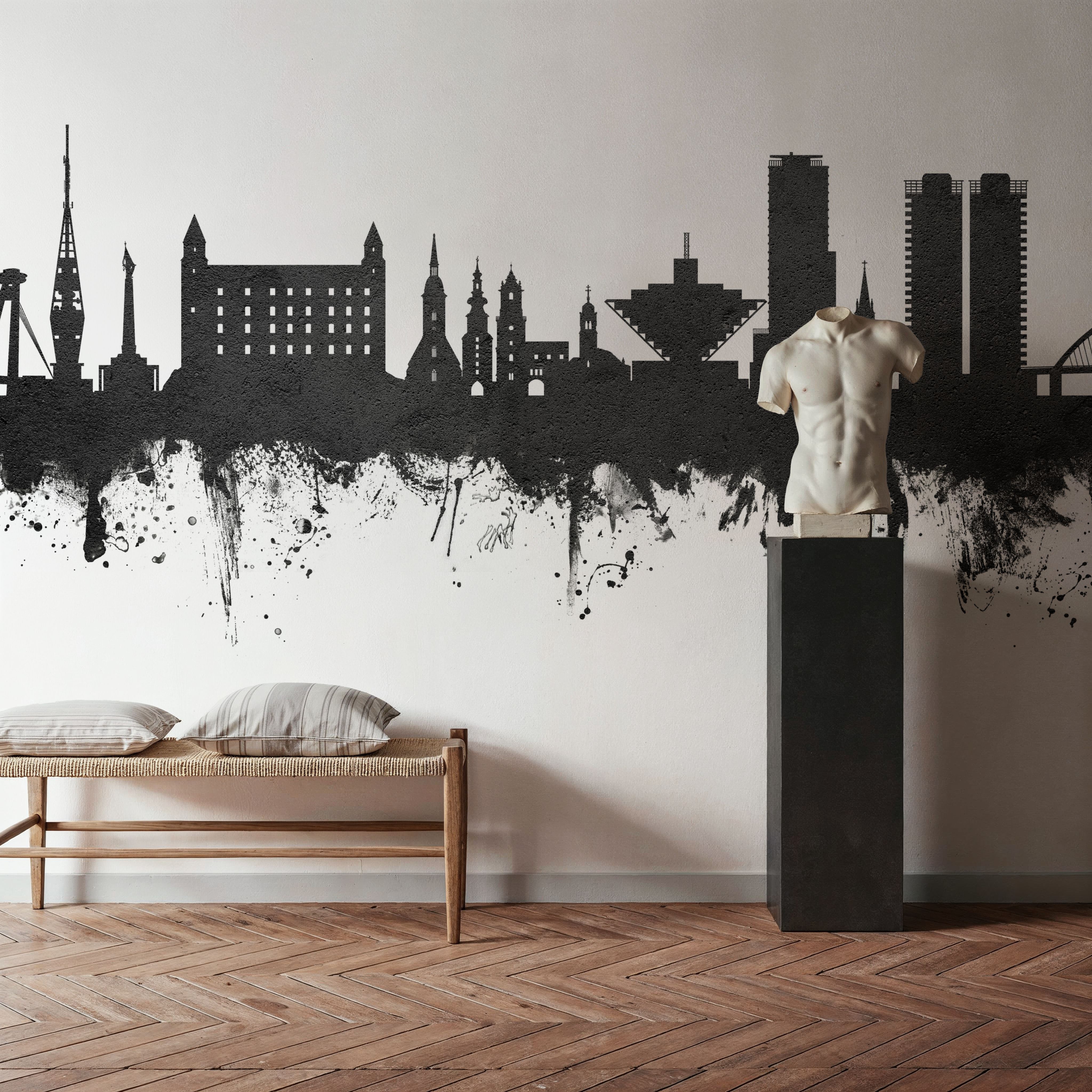 Bratislava Slovakia Skyline Black & White