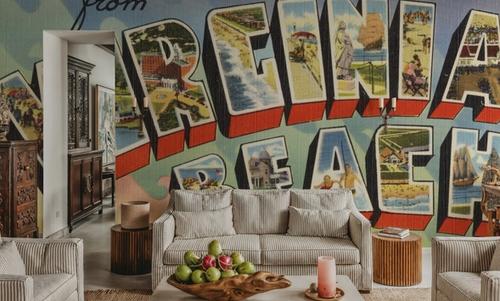 Greetings from Virginia Beach - Screenprint Postcard