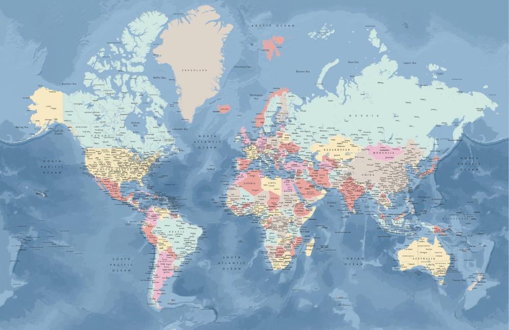 World Map Cities - Vickie