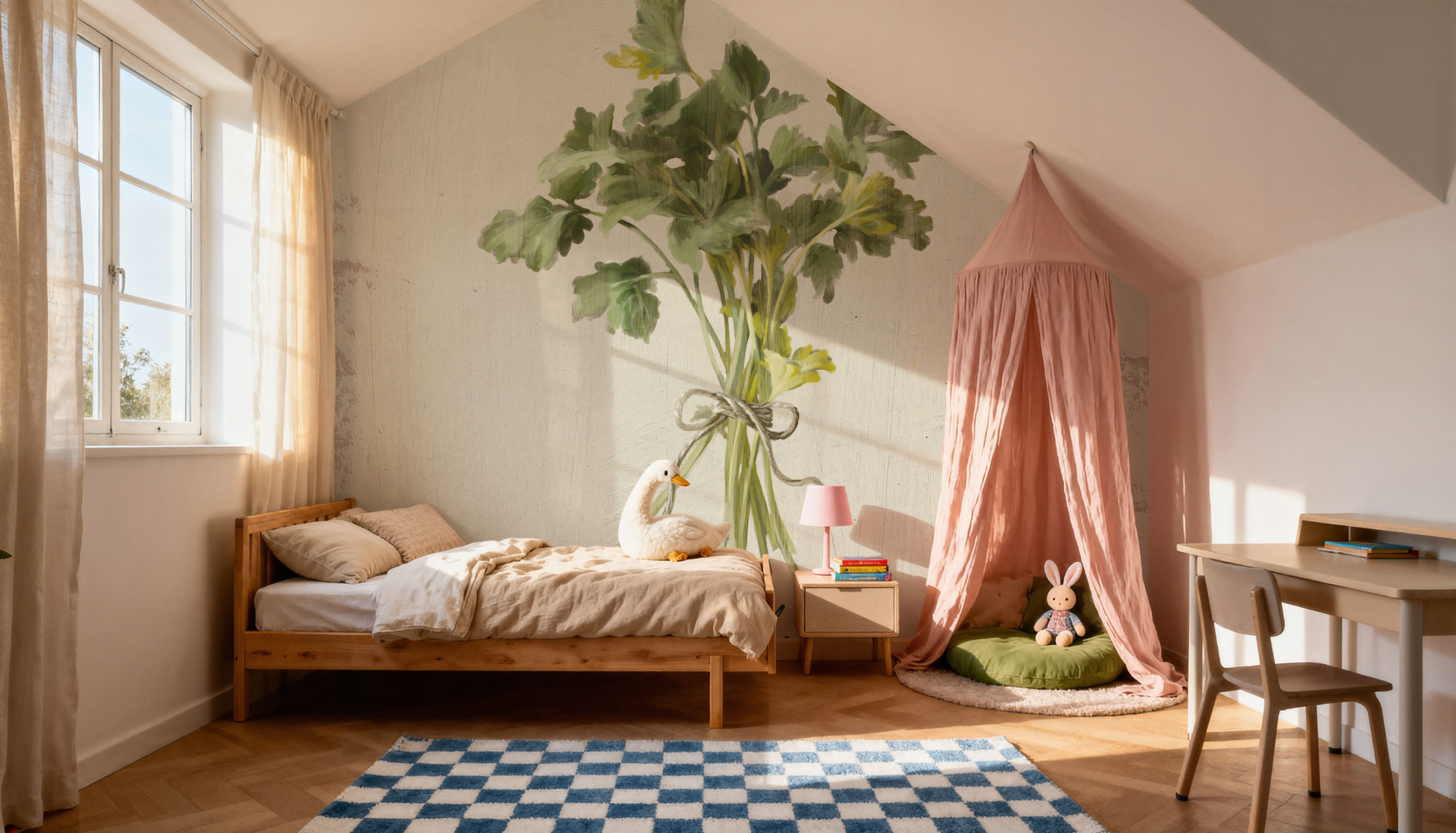 Rustic Herbs I Neutral, Papel de parede