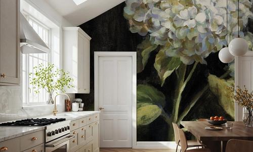 Hydrangea on Black