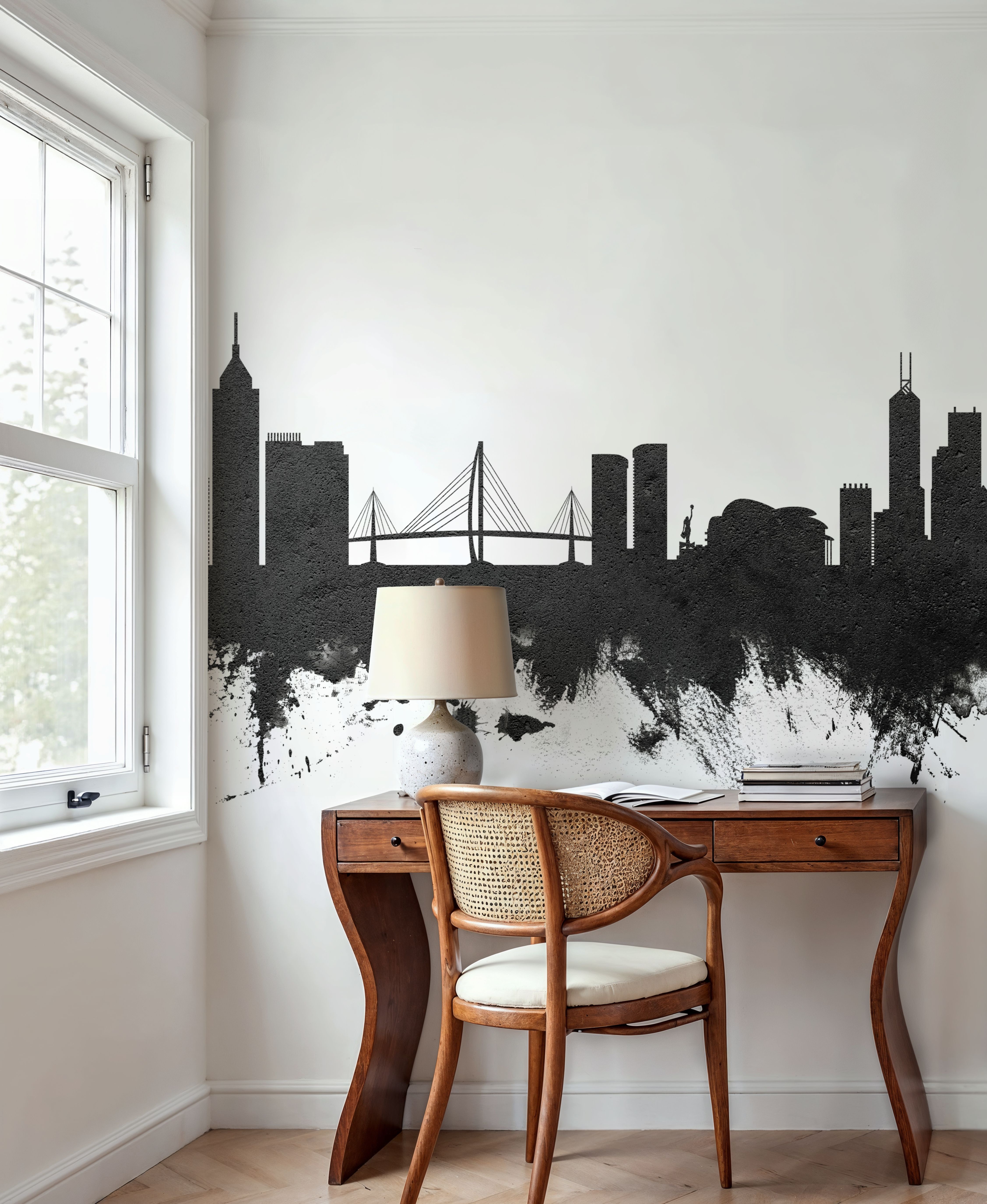 Hong Kong Skyline Black & White