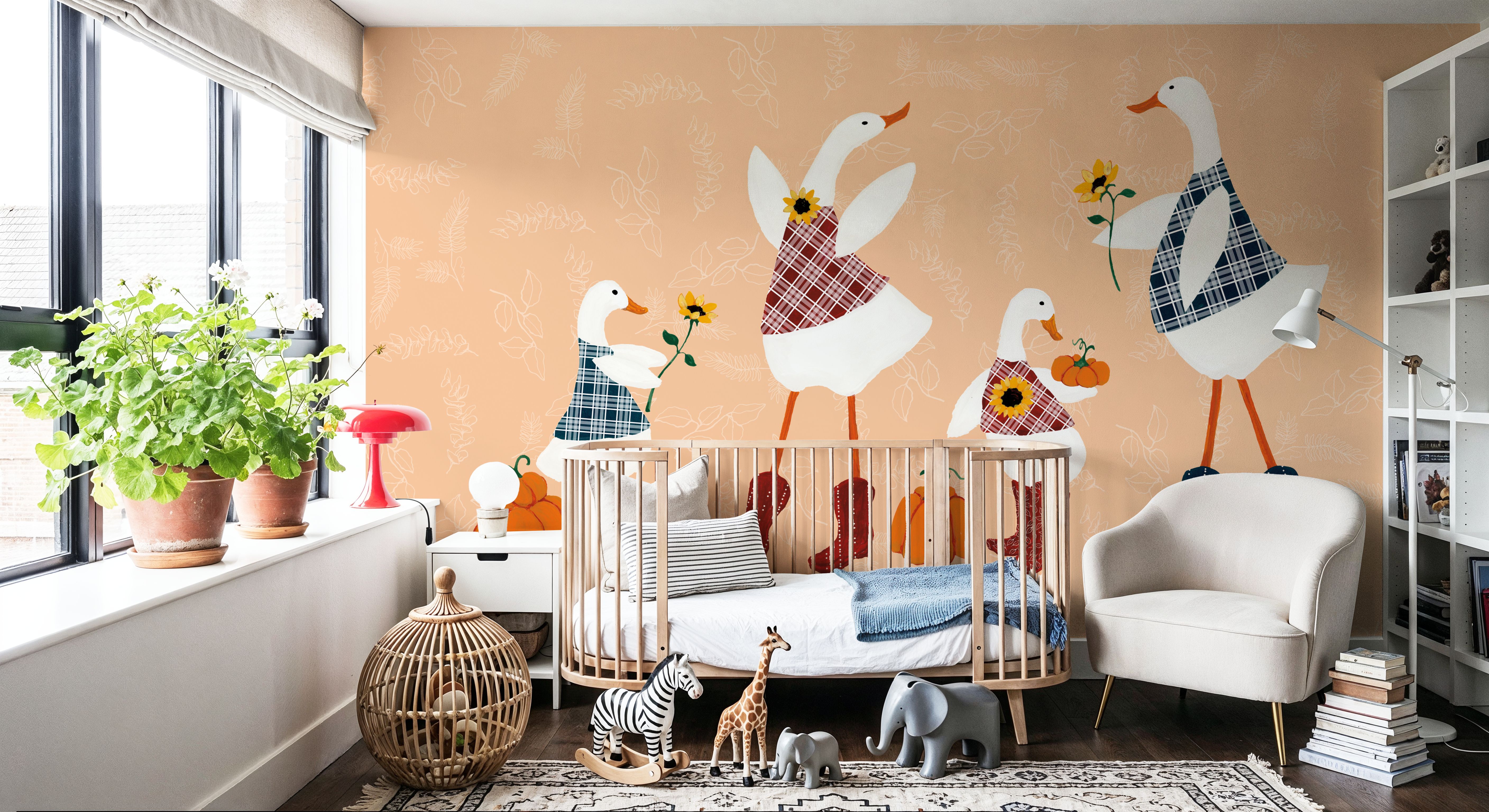 Ducks in the Pumpkin Patch I