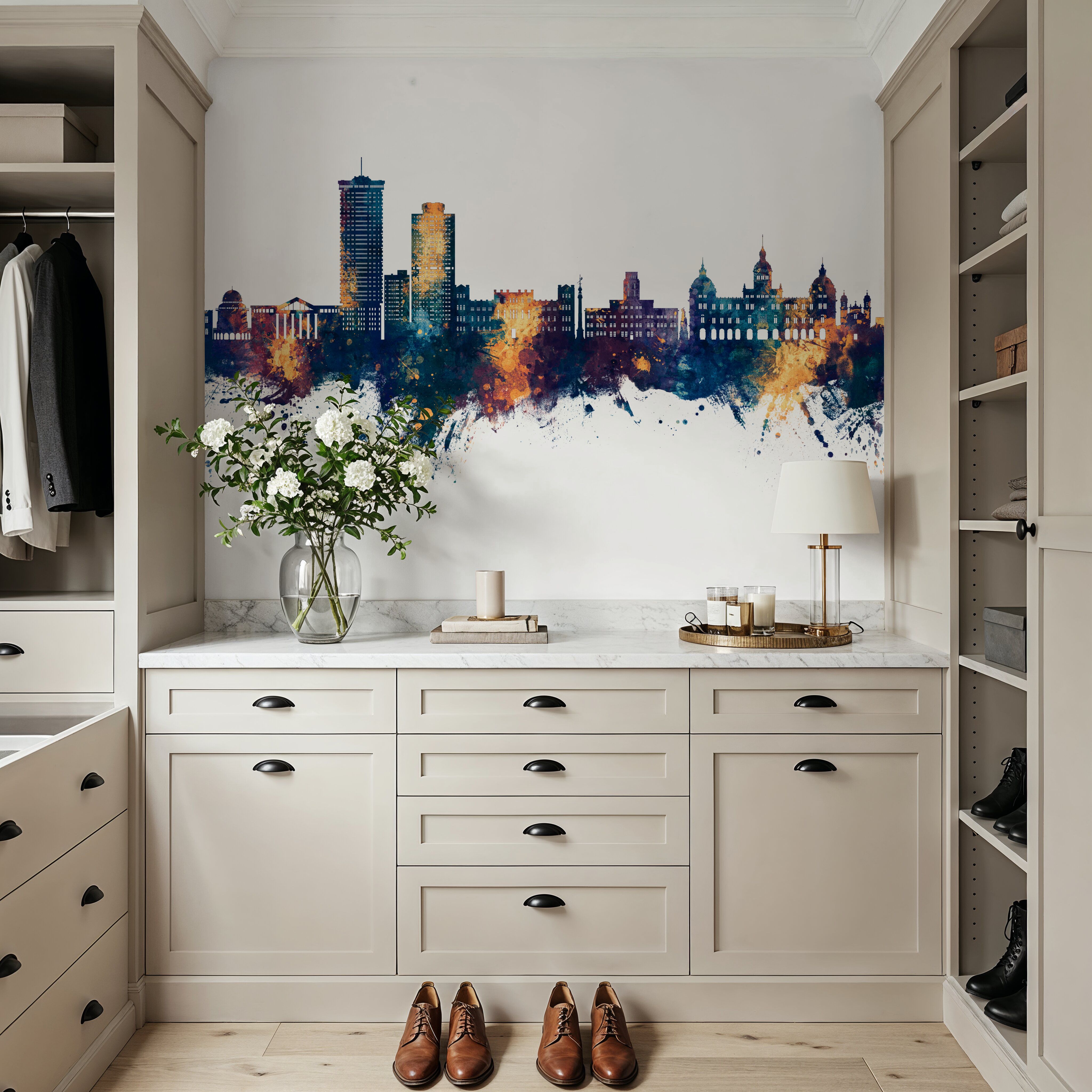 A Coruña Spain Skyline Blue & Bronze