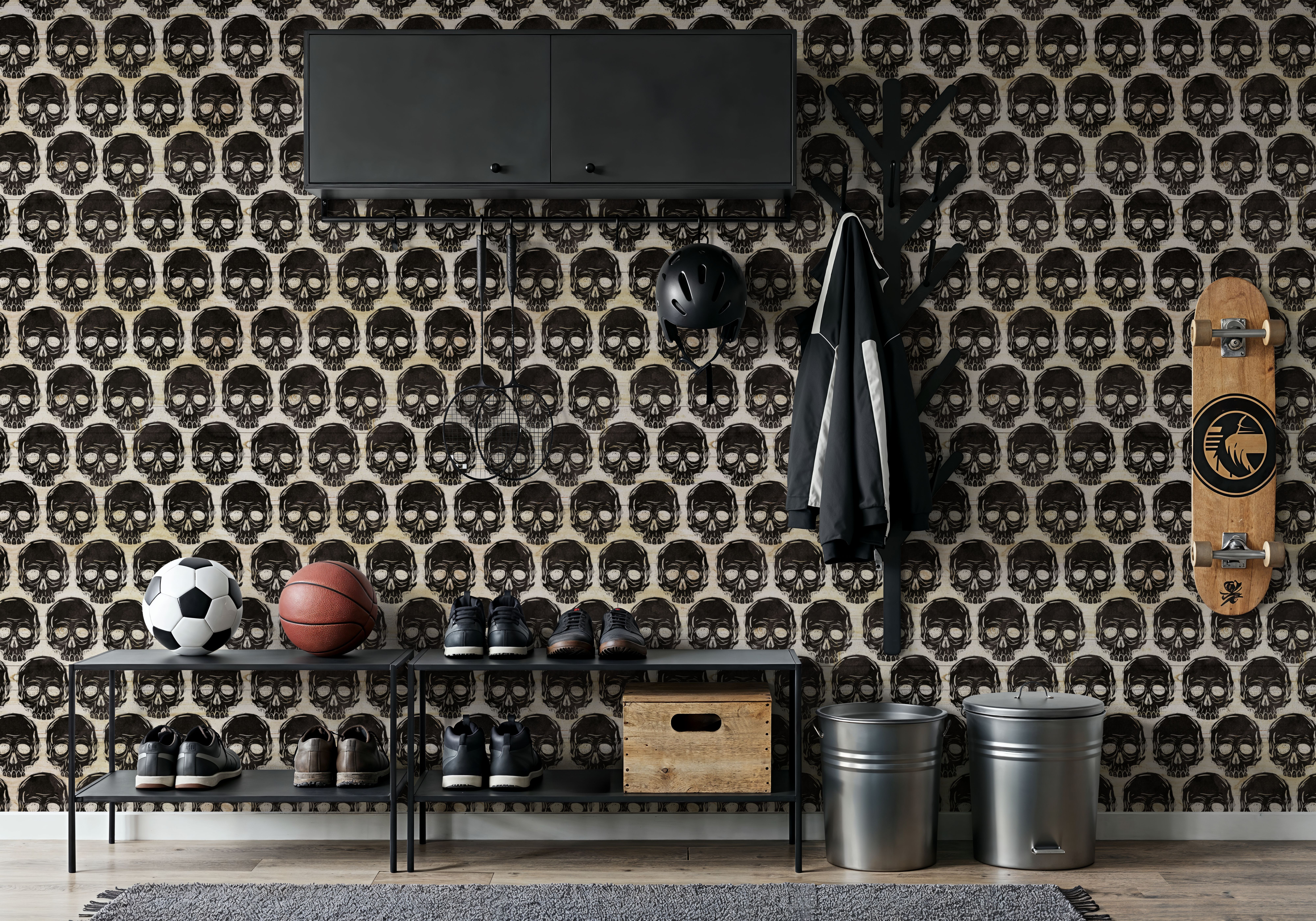 Skulls Everywhere Black