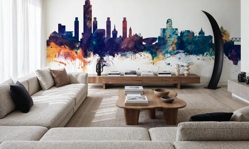 Albany New York Skyline Blue & Bronze