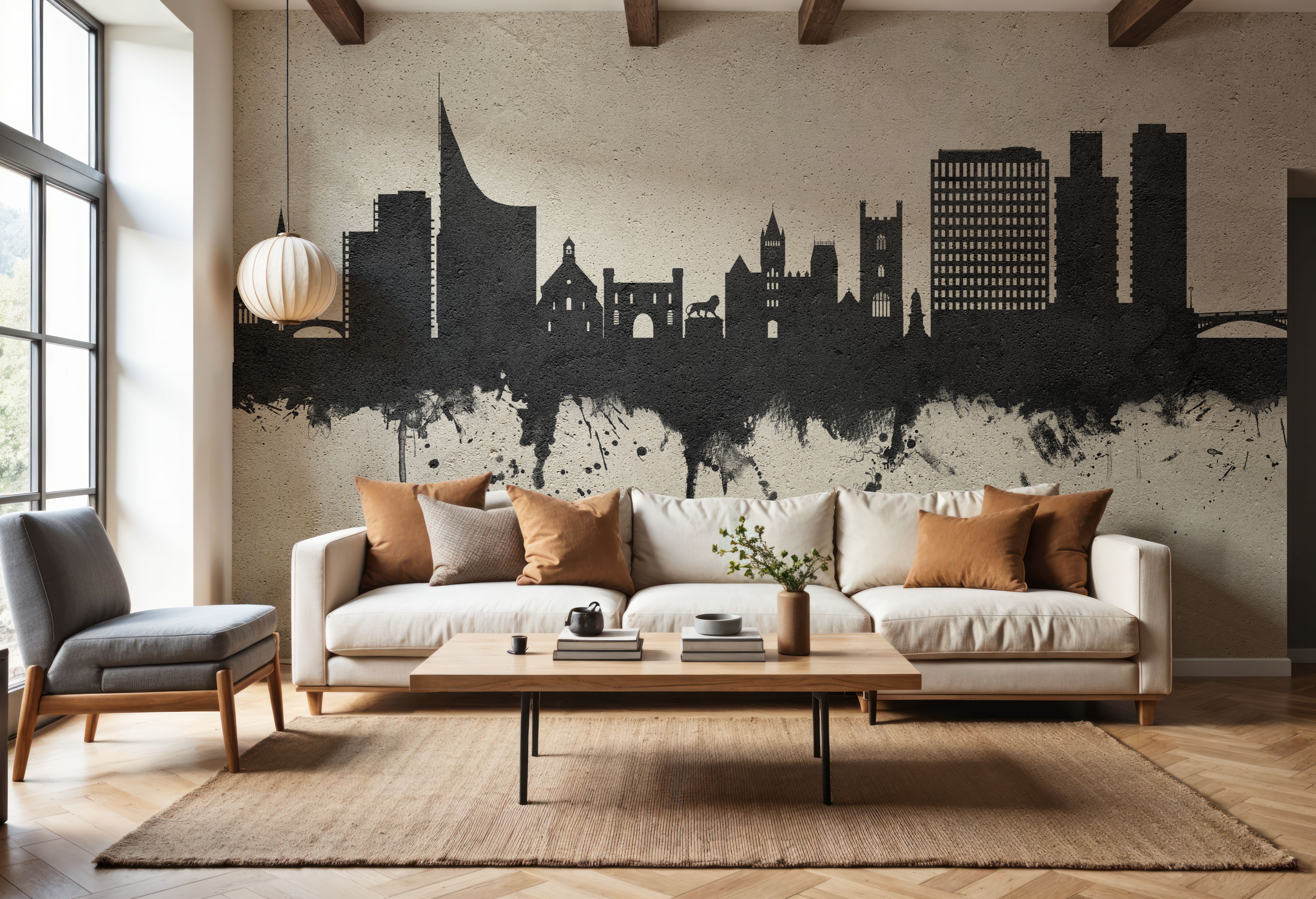Reading England Skyline Concrete, Carte da parati