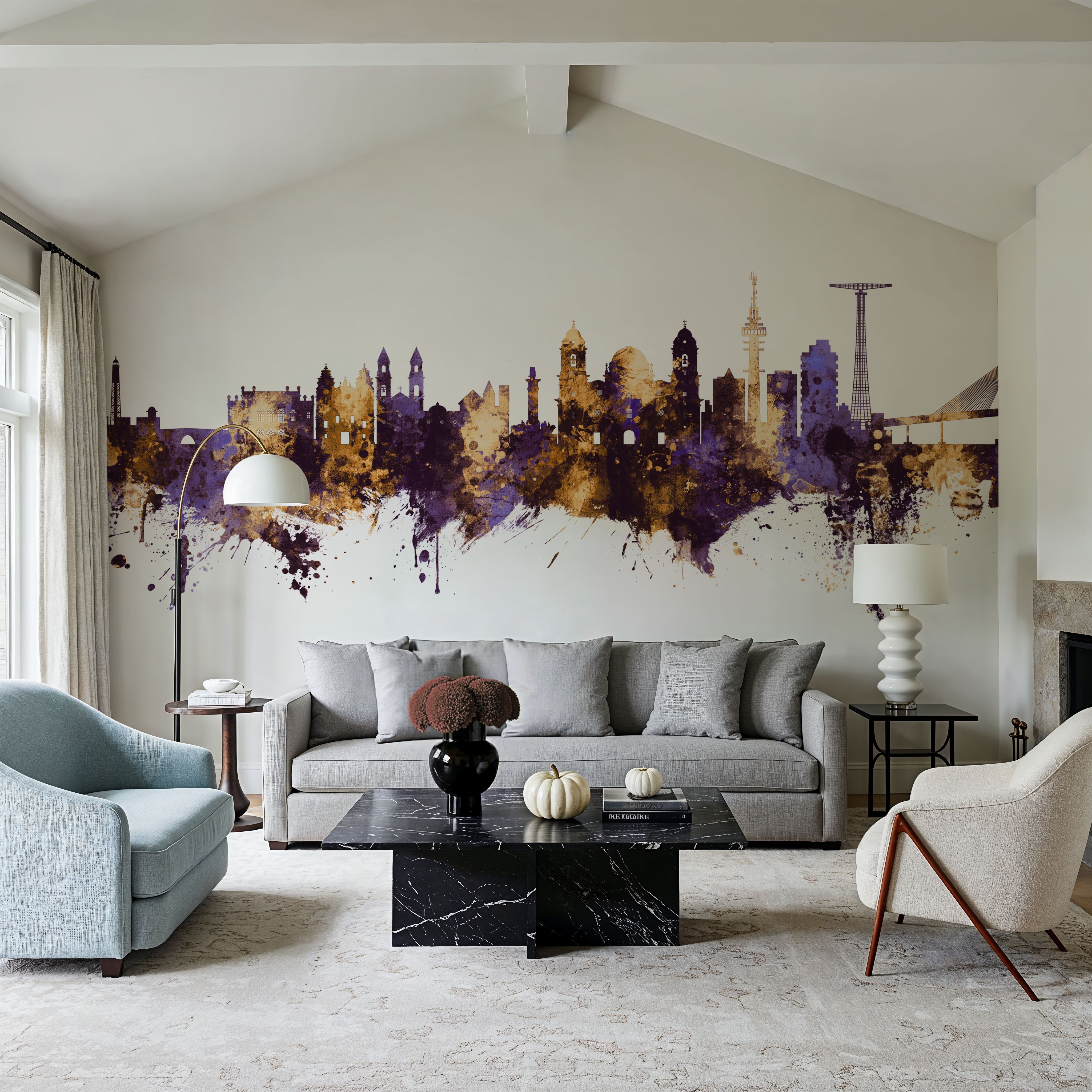 Cádiz Spain Skyline Purple & Gold