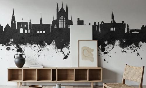 Winchester England Skyline Black & White