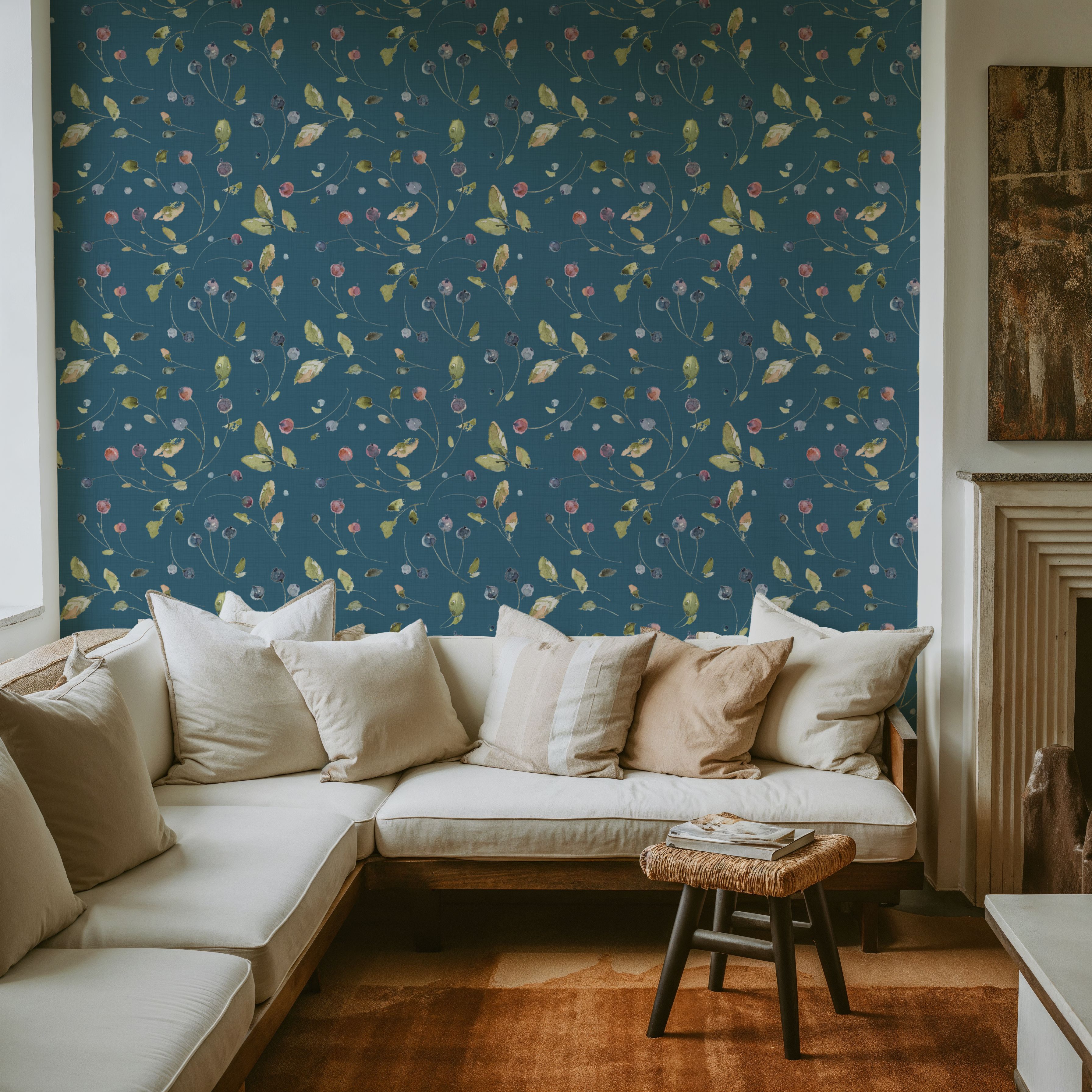 Time to Share Floral Blue