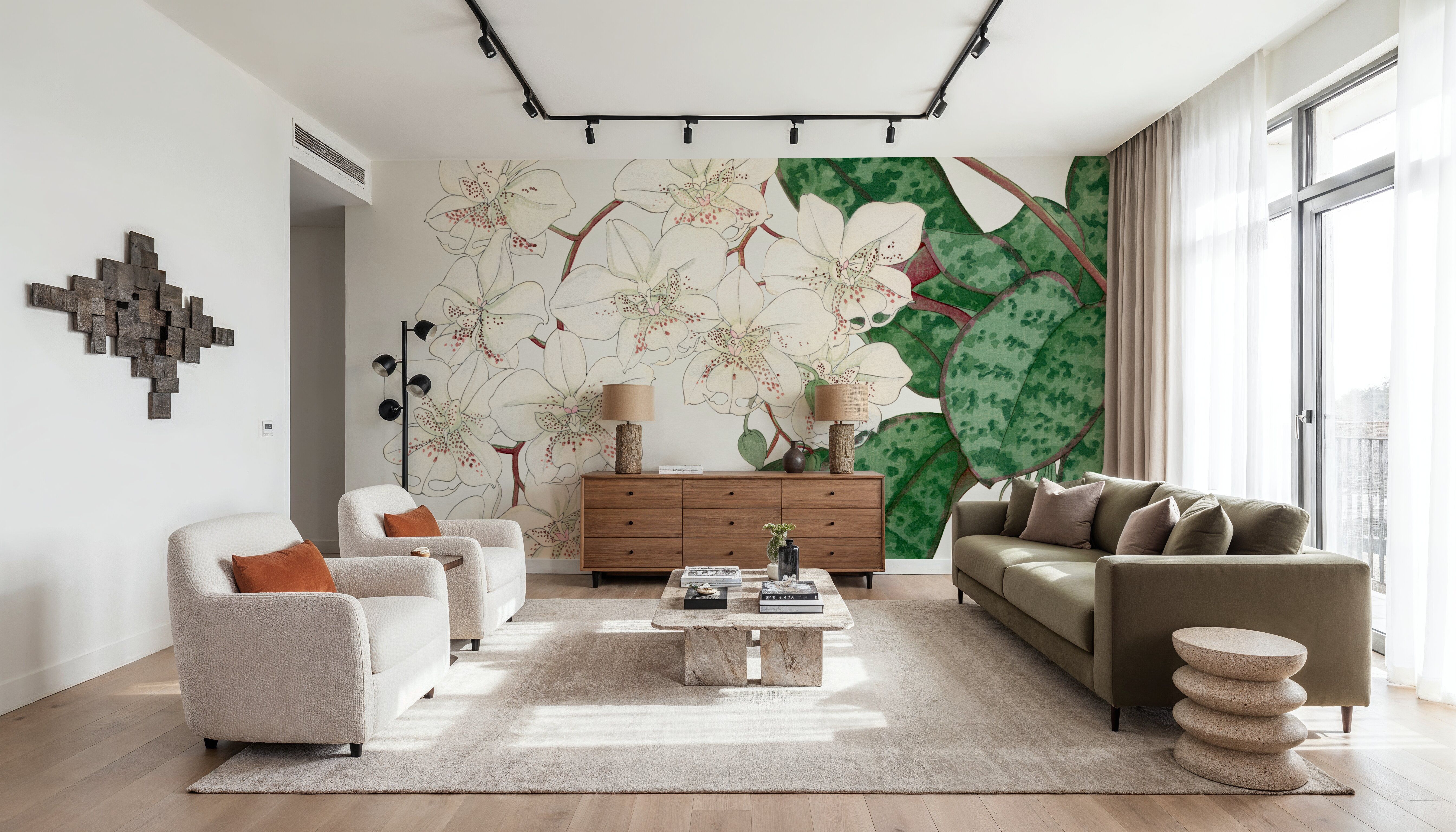 Tanigami Moth Orchid, Papel pintado